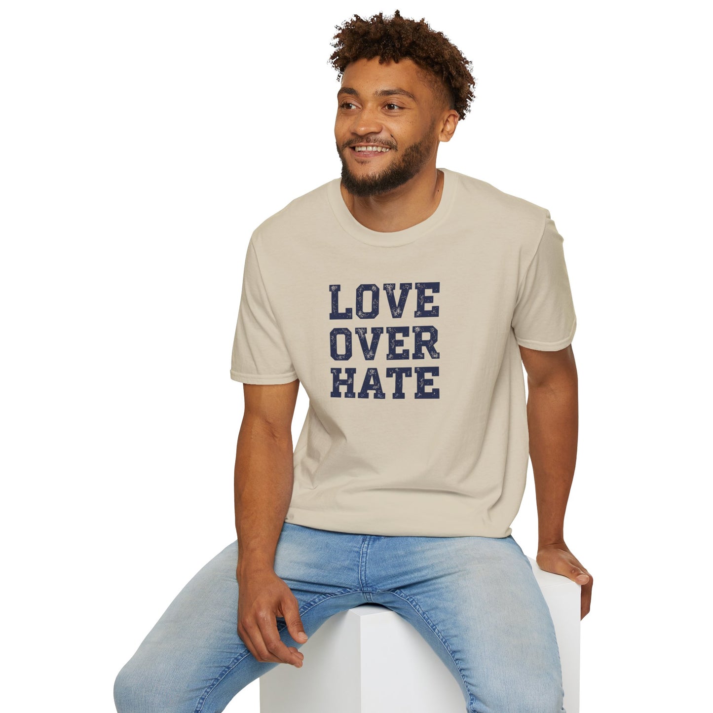 Love Over Hate T-Shirt – Inspirational Christian Shirt, Positive Message Tee, Motivational Faith Apparel