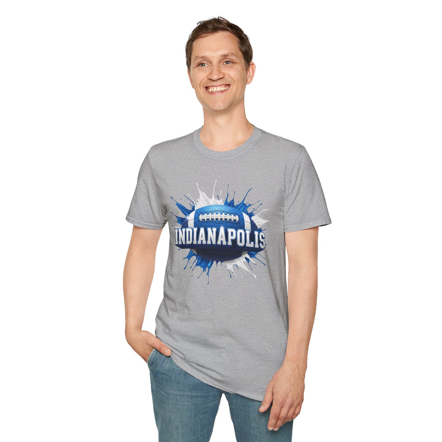 Indianapolis Football Unisex T-Shirt, Indianapolis Team Tee, Football Gift for Indianapolis Fans, Game Day Shirt, Sports Fan Apparel Tee