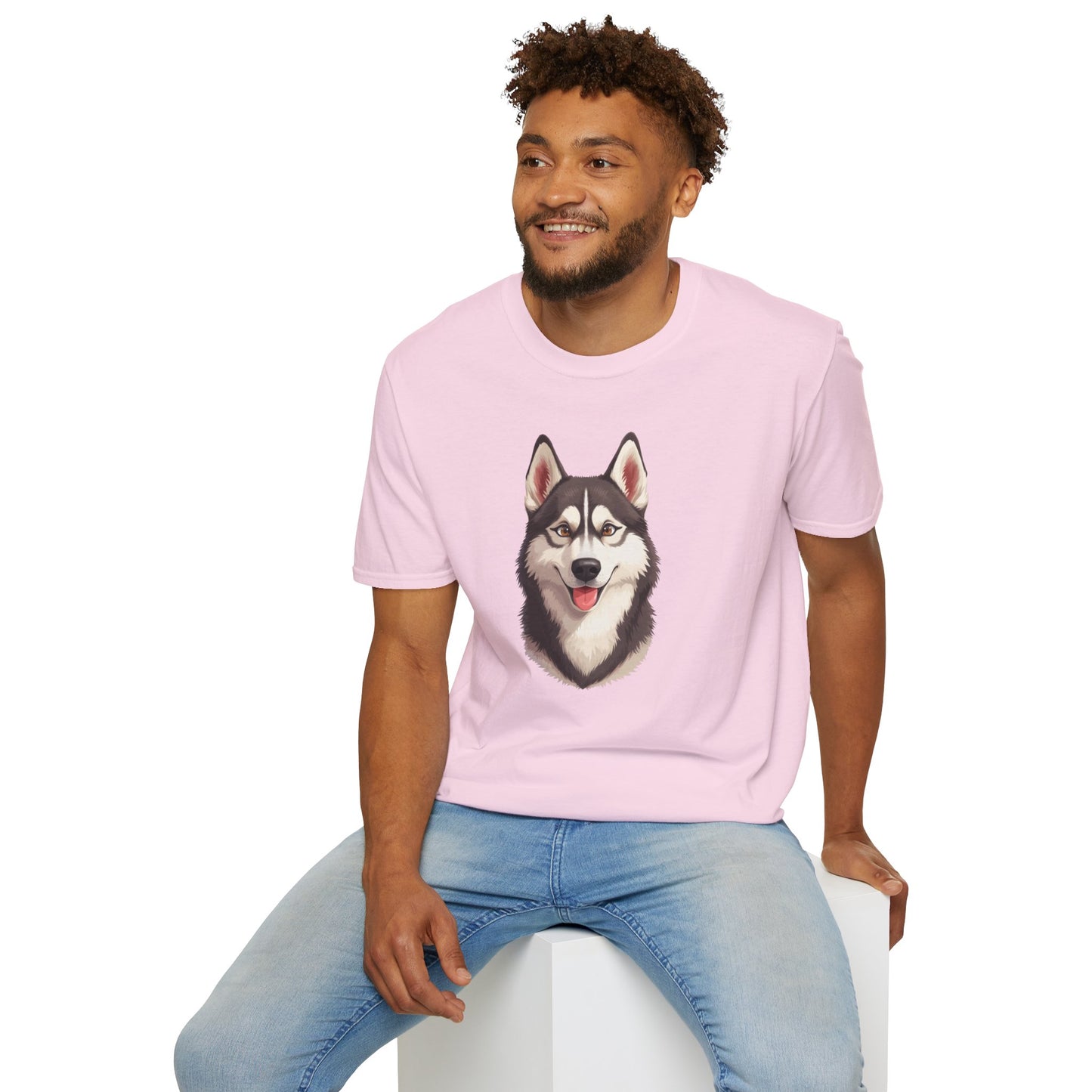 Siberian Husky Dog Portrait Shirt – Husky Dog Lover Gift, Cute Dog Mom Tee, Dog Dad Shirt, Pet Breed Apparel