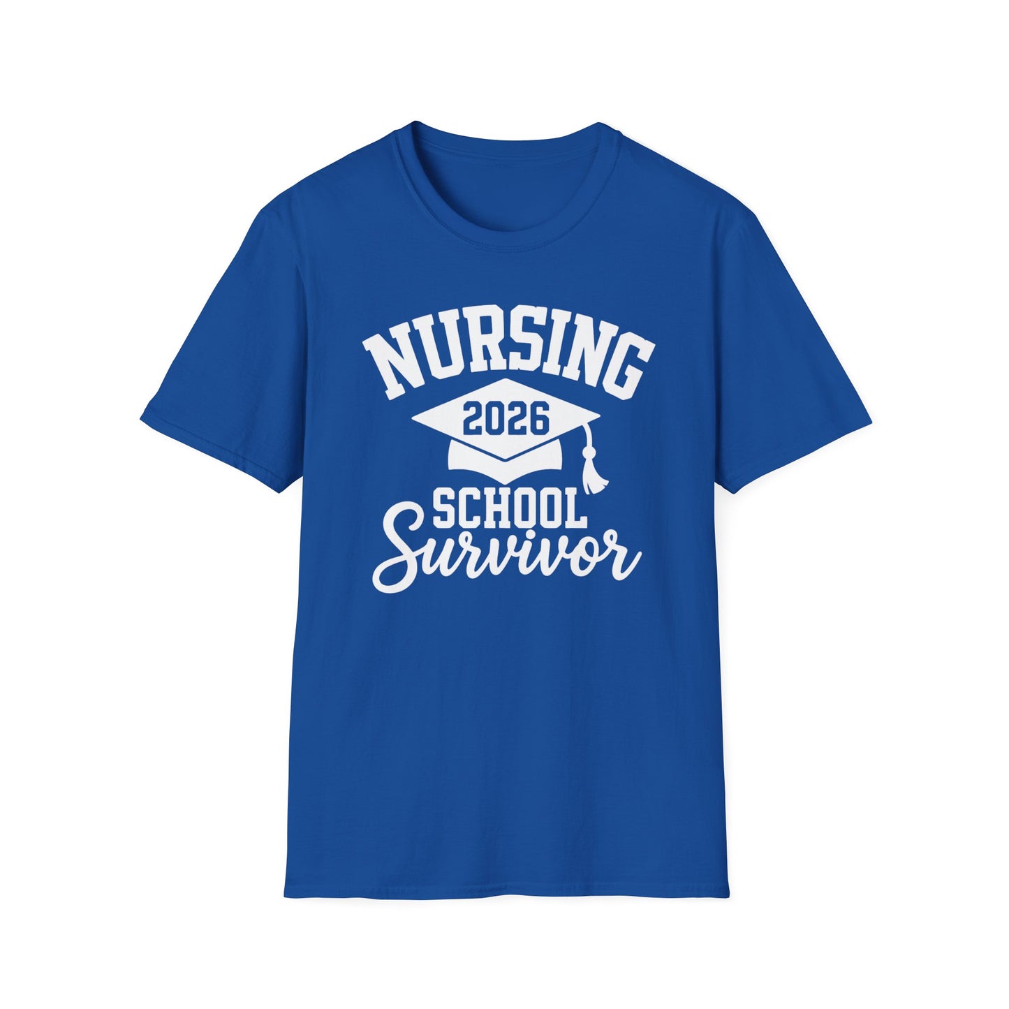 Nursing 2026 School Survivor T-Shirt, Nurse Graduation Shirt, RN Student Gift, Nursing School Grad Tee
