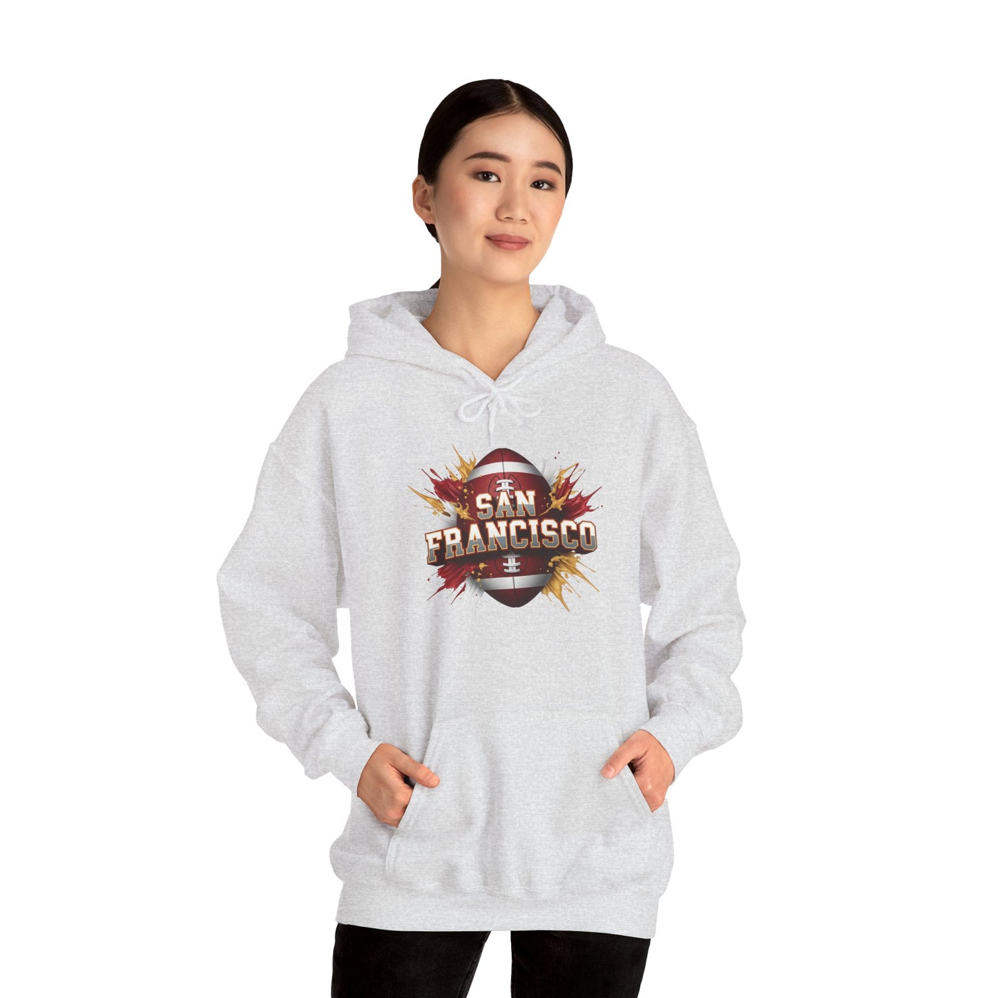 San Francisco Football Hoodie, San Francisco Team Hoodie, Football Gift for San Francisco Fans, Game Day Sports Fan Apparel, Football Fan