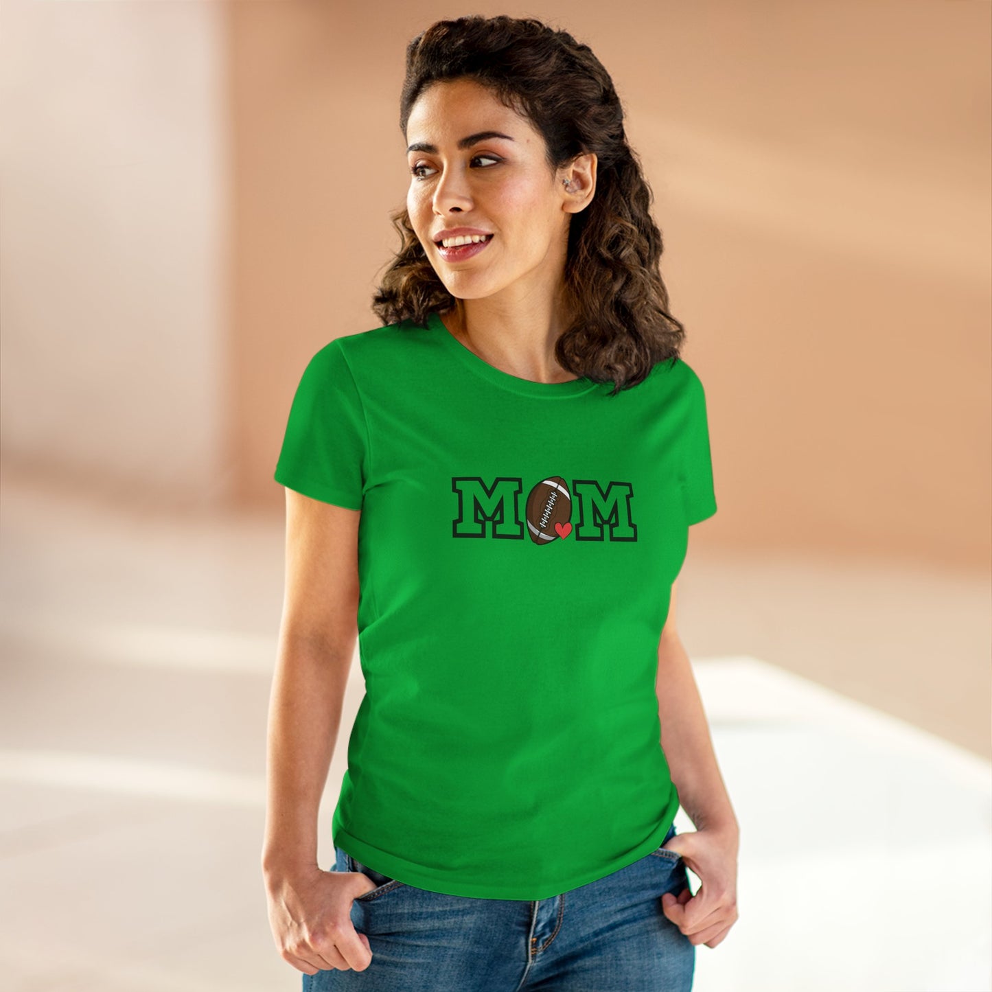 Football Mom Shirt, Sports Mom Gift, Cotton T-Shirt, Football Fan Apparel, Mother's Day Tee, Mom loves Football, Sports Mom