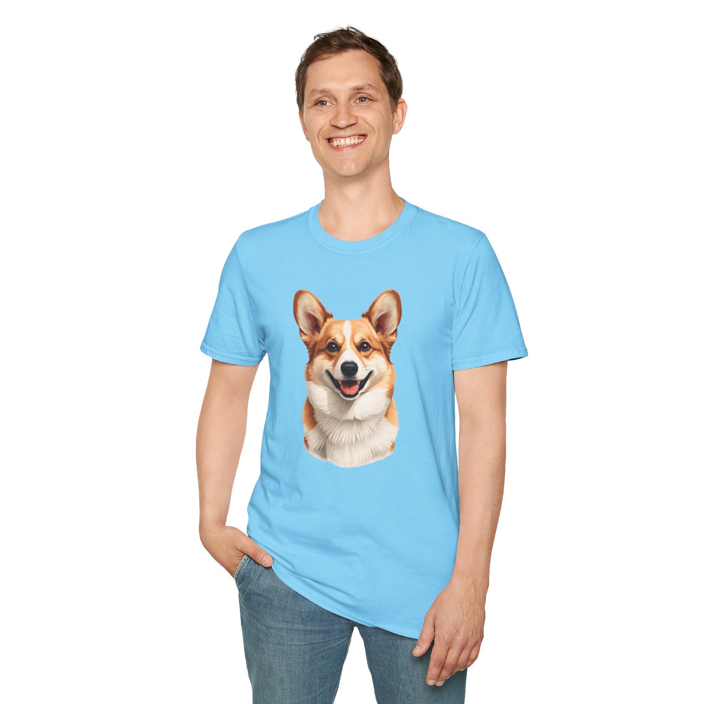 Corgi Dog Portrait Shirt – Corgi Dog Lover Gift, Cute Dog Mom Tee, Dog Dad Shirt, Pet Breed Apparel