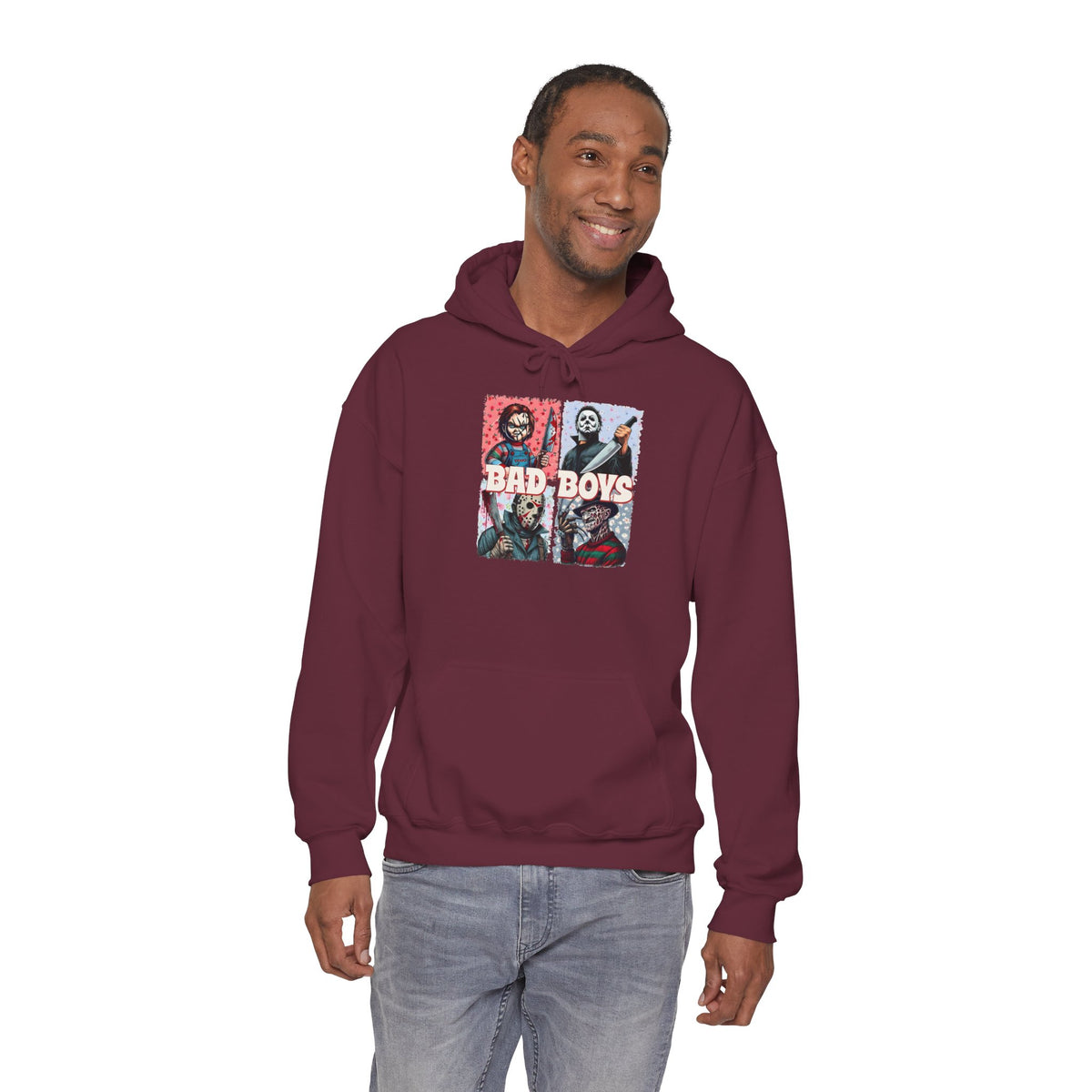Horror Movie Villains Halloween Bad Boys Unisex Hoodie, Scary Movie Pullover, Horror Movie Sweatshirt, Halloween Costume Hoodie