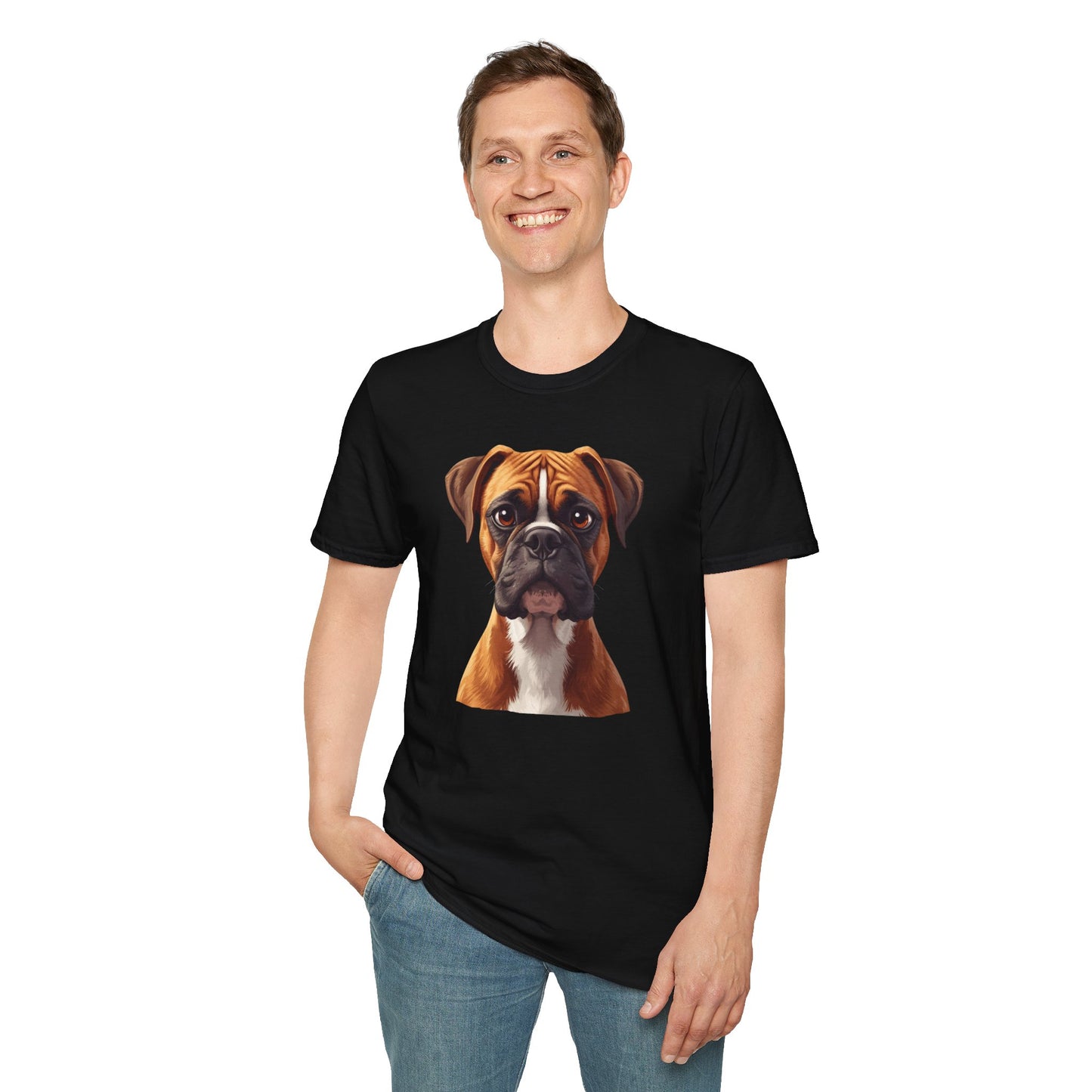 Boxer Dog Portrait Shirt – Boxer Dog Lover Gift, Cute Dog Mom Tee, Dog Dad Shirt, Pet Breed Apparel