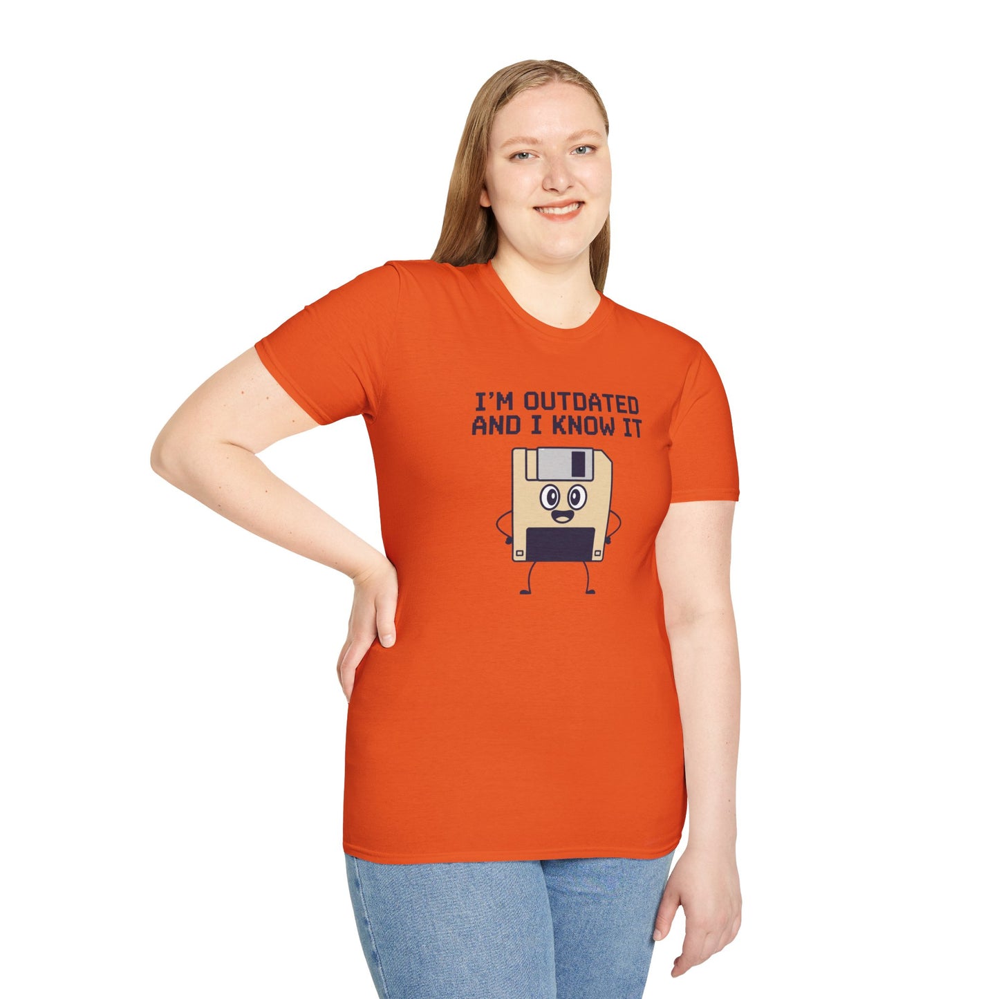 Funny Floppy Disk Shirt, Im Outdated and I Know It Tee, Retro Tech Shirt, Computer Nerd Gift, Geek Unisex T Shirt