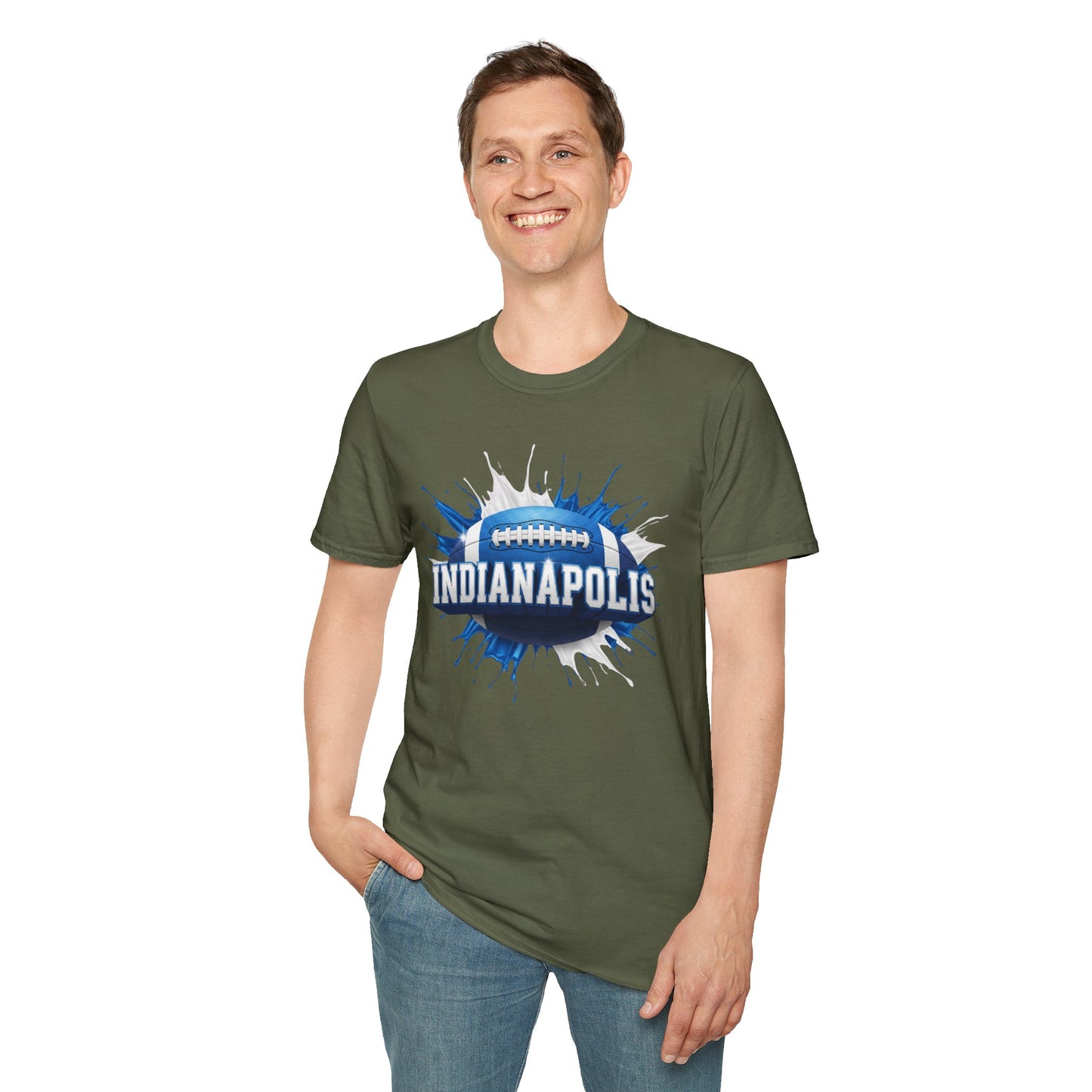 Indianapolis Football Unisex T-Shirt, Indianapolis Team Tee, Football Gift for Indianapolis Fans, Game Day Shirt, Sports Fan Apparel Tee
