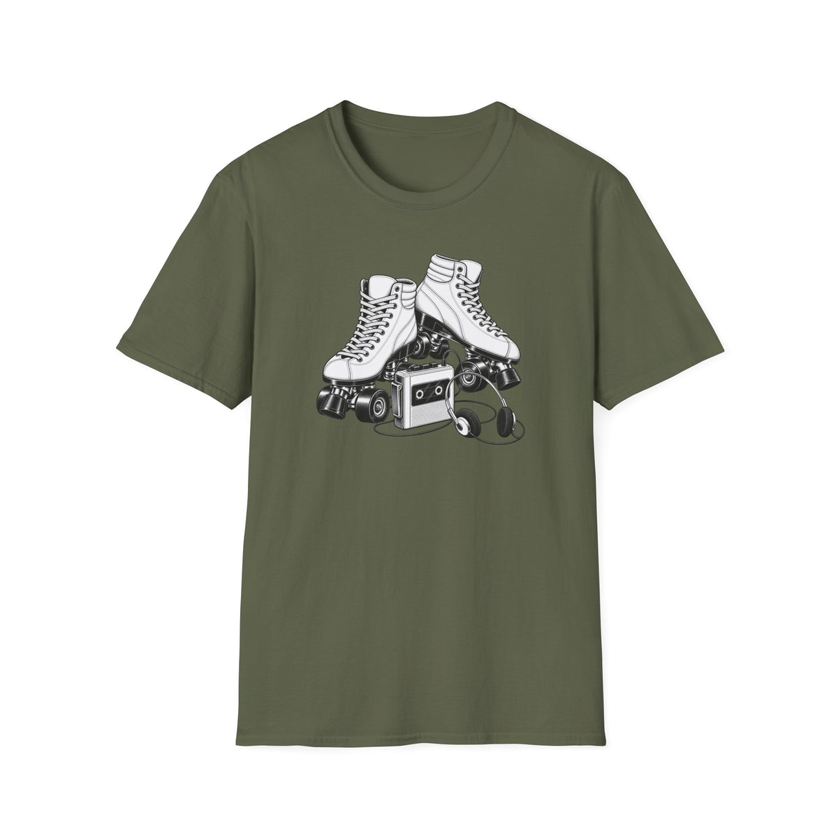 Roller Skate T-Shirt, Retro Cassette Tee, Vintage Roller Rink Shirt, Music Lover Gift, Skater Tee