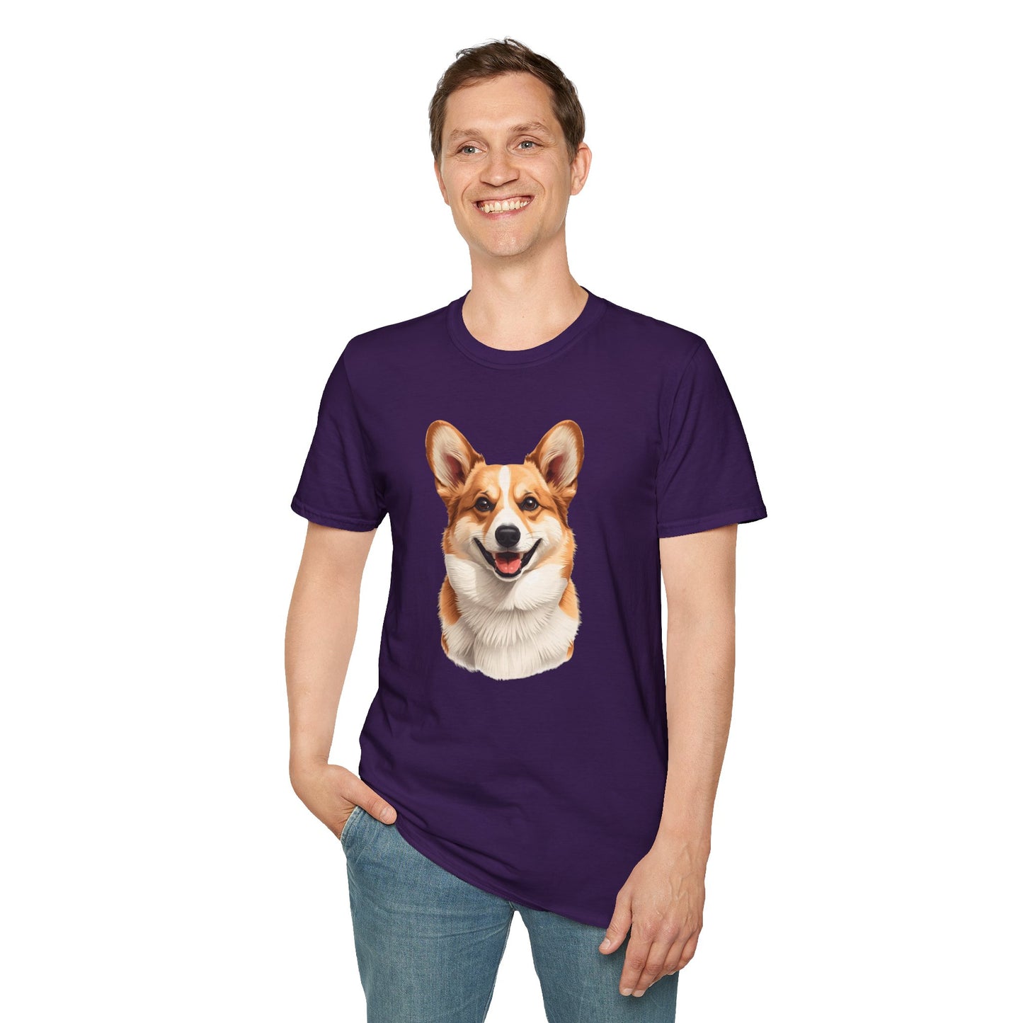 Corgi Dog Portrait Shirt – Corgi Dog Lover Gift, Cute Dog Mom Tee, Dog Dad Shirt, Pet Breed Apparel