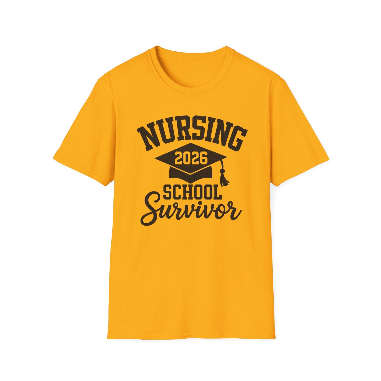 Nursing 2026 School Survivor T-Shirt, Nurse Graduation Shirt, RN Student Gift, Nursing School Grad Tee