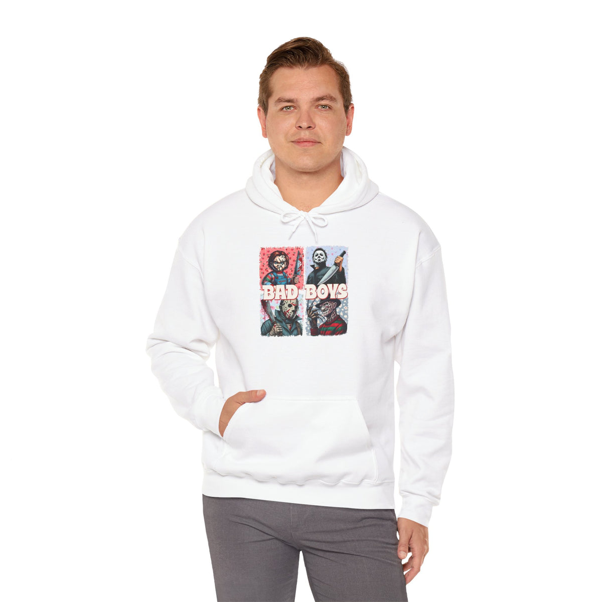 Horror Movie Villains Halloween Bad Boys Unisex Hoodie, Scary Movie Pullover, Horror Movie Sweatshirt, Halloween Costume Hoodie