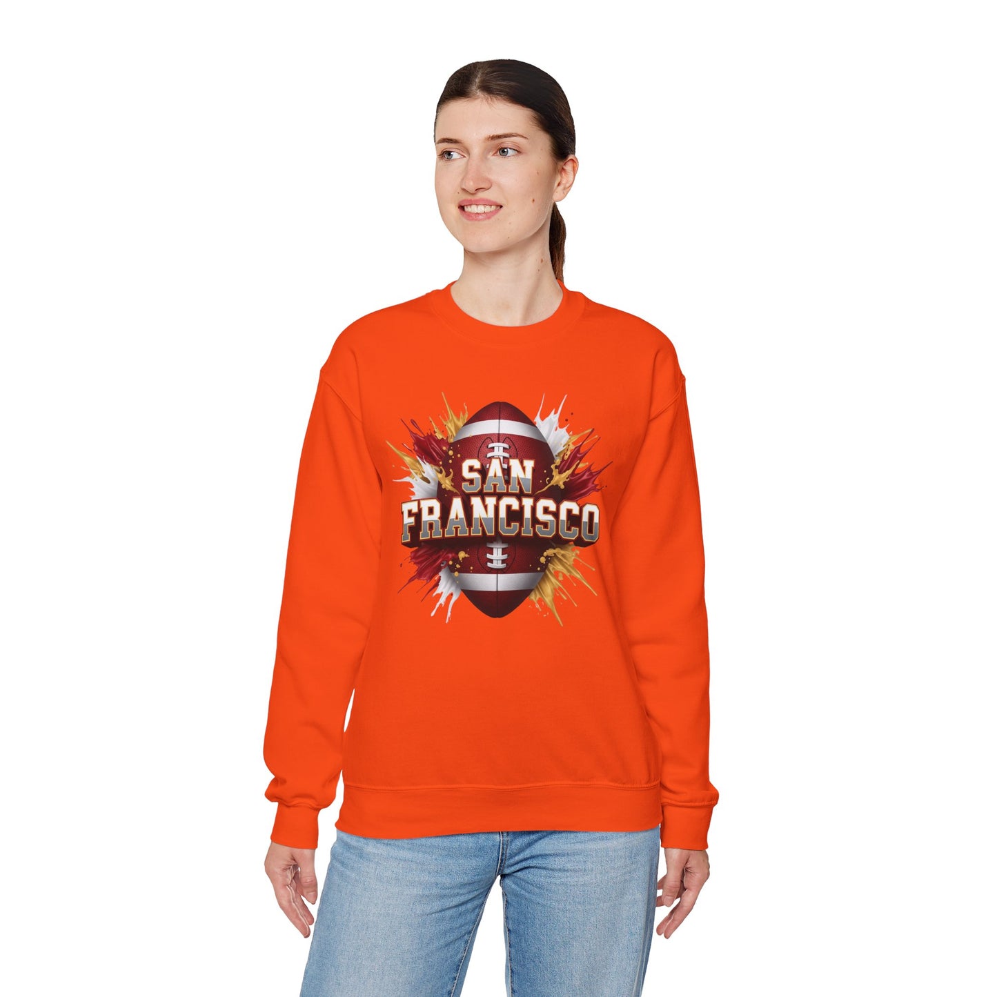 San Francisco Football Sweatshirt, San Francisco Team Sweatshirt, Football Gift for San Fran Fans, Game Day Fan Apparel, Football Fan Gift