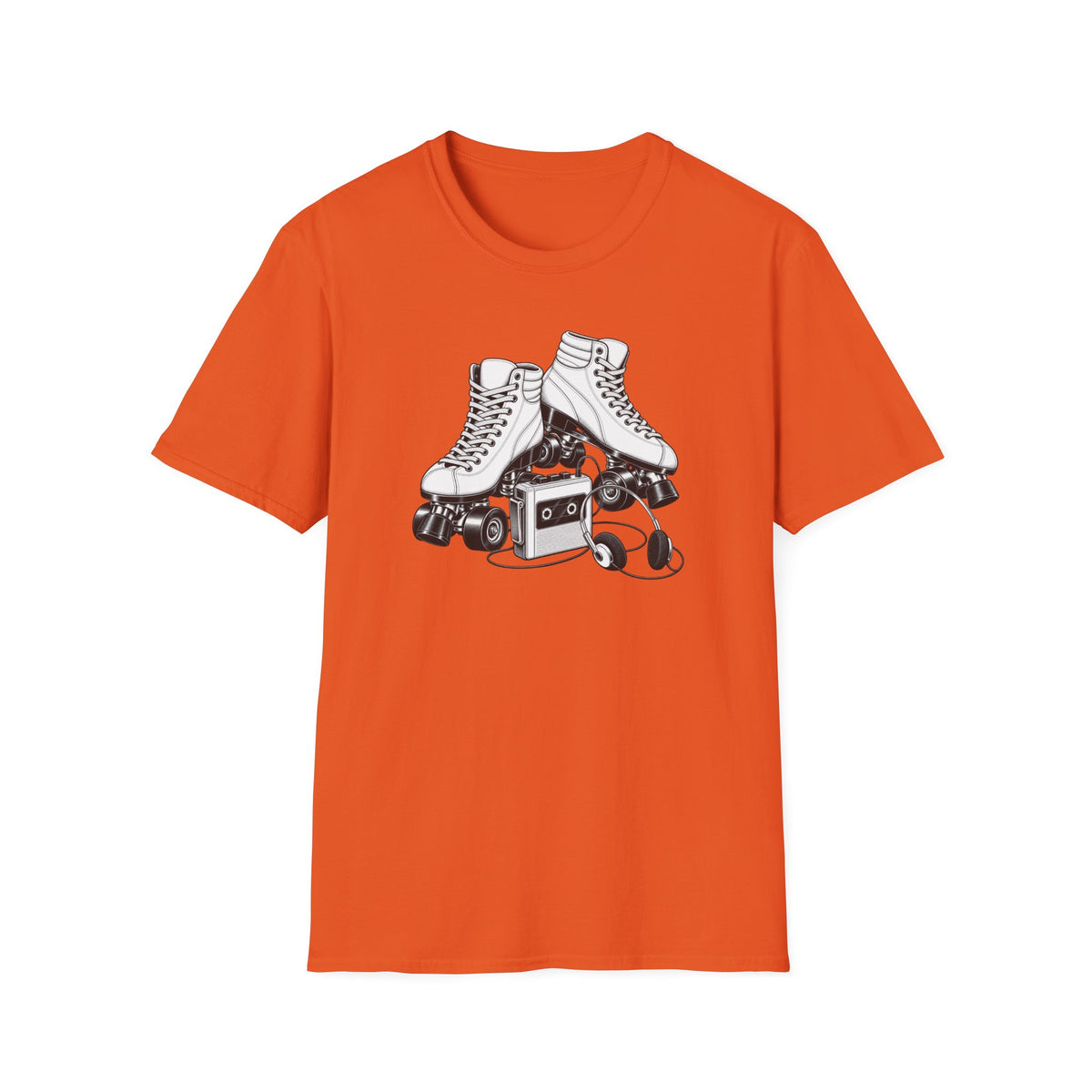 Roller Skate T-Shirt, Retro Cassette Tee, Vintage Roller Rink Shirt, Music Lover Gift, Skater Tee