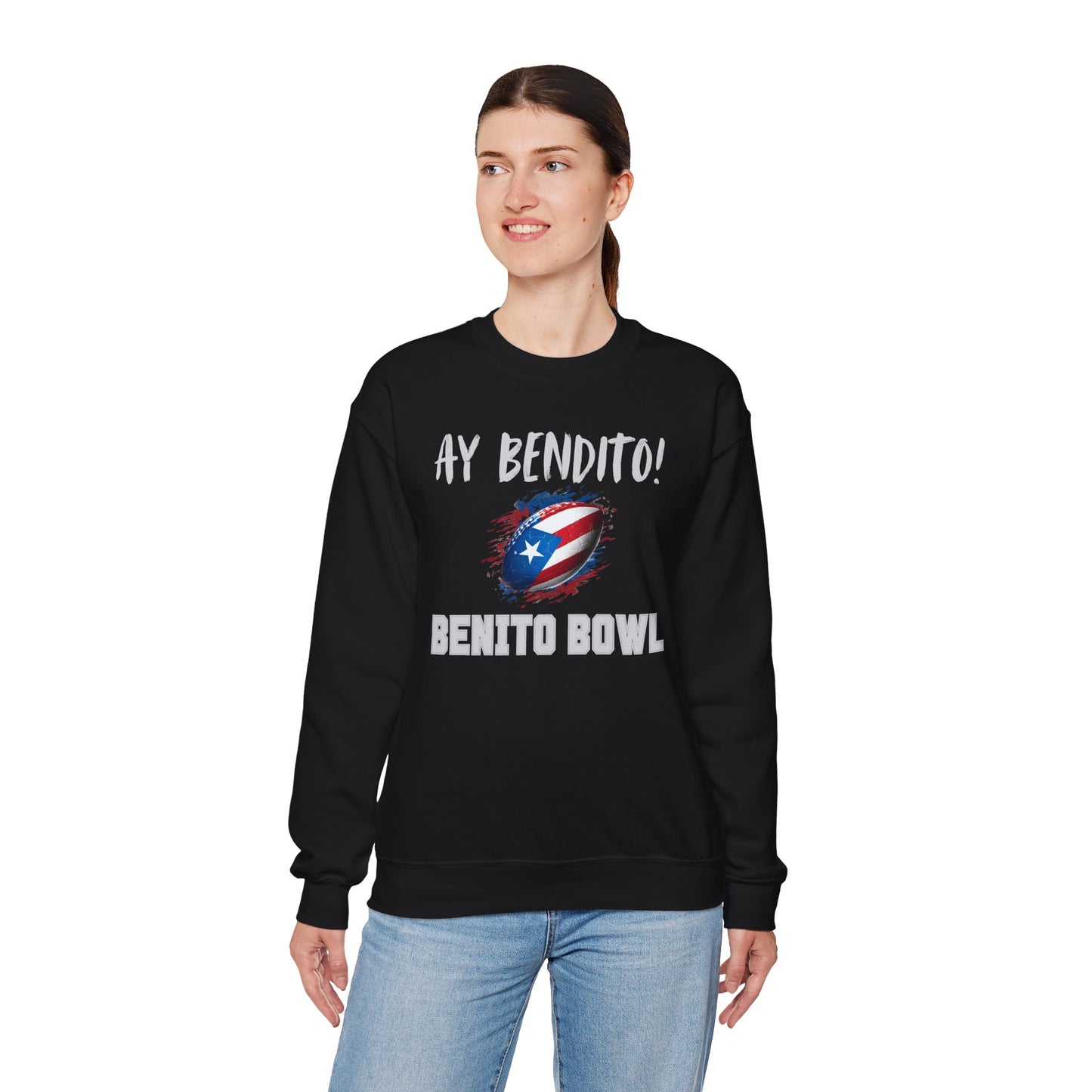 Ay Bendito! Benito Bowl Sweatshirt, Halftime Benito Shirt, Football Fan Gift, Benito Sweatshirt, Puerto Rico Heritage Boriqua Pride Gift