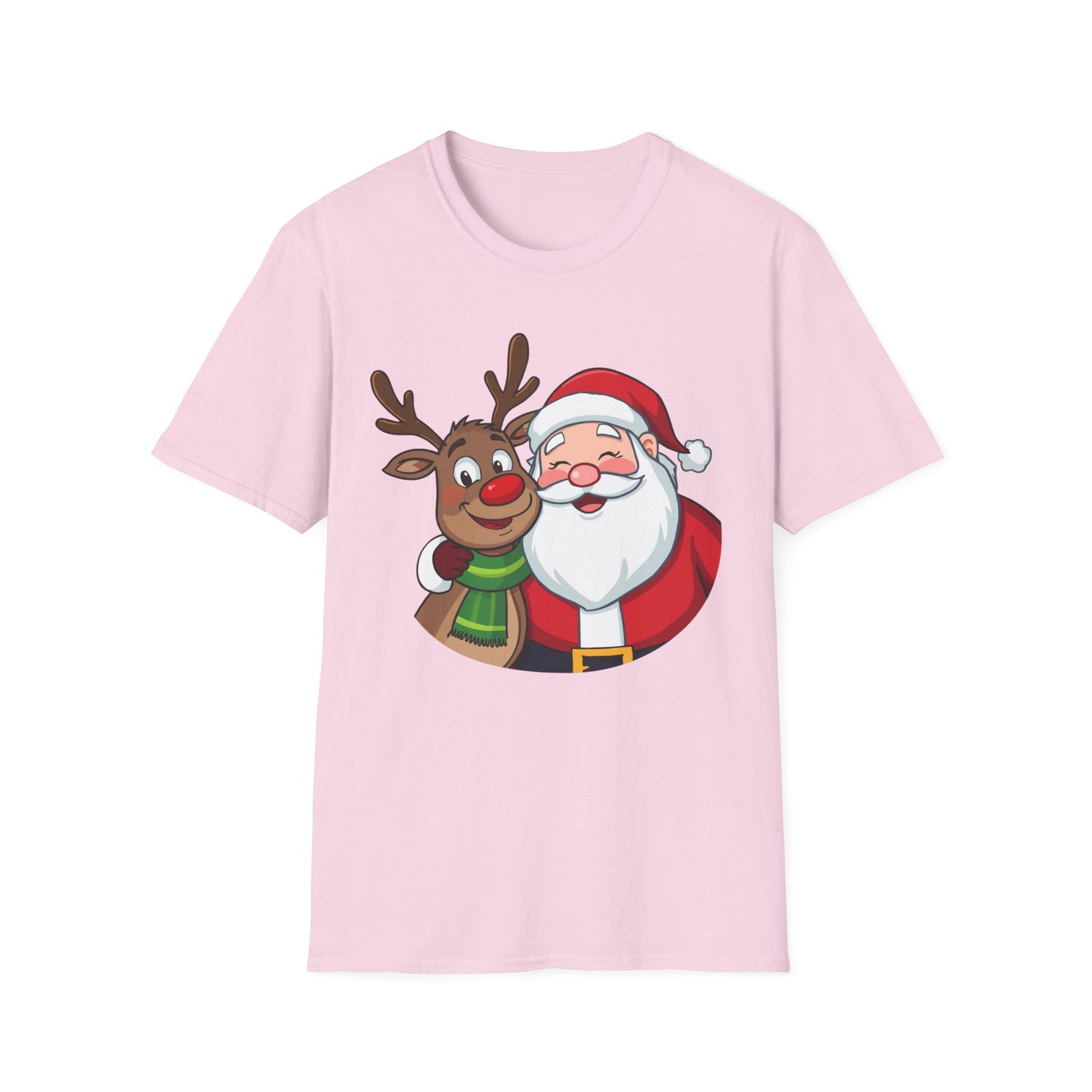 Smiling Santa and Rudolph Shirt, Family Christmas Shirts, Christmas T Shirt, Holiday Shirt, Cute Xmas Shirt for the family, Holiday Gift