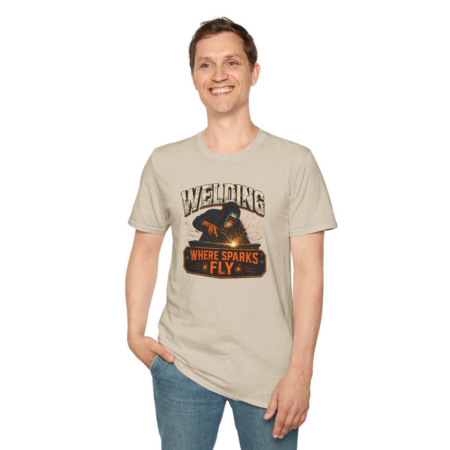 Welding Where Sparks Fly Shirt, Funny Welder T Shirt Gift, Welding Graphic Tee, Metal Worker Shirt, Blue Collar Tee