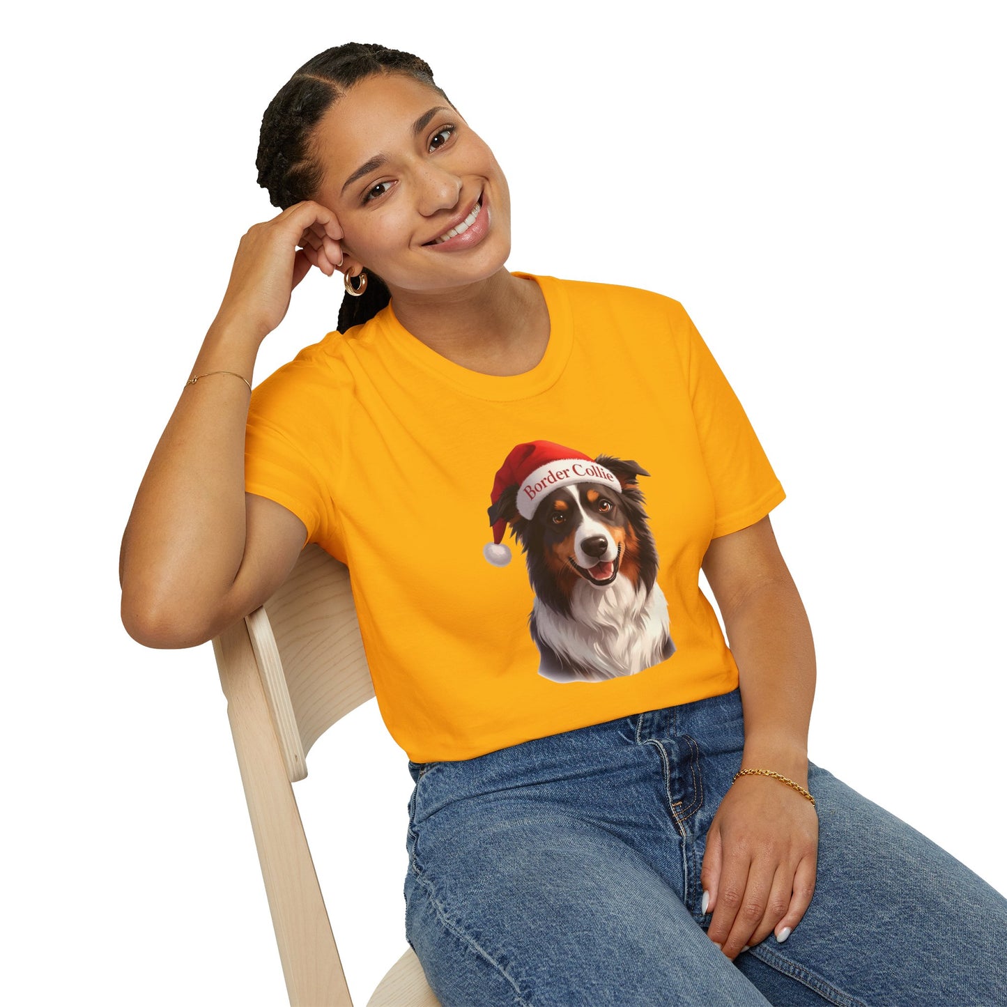 Border Collie Dog Portrait Shirt – Border Collie Dog Lover Gift, Cute Dog Mom Tee, Dog Dad Shirt, Pet Breed Apparel