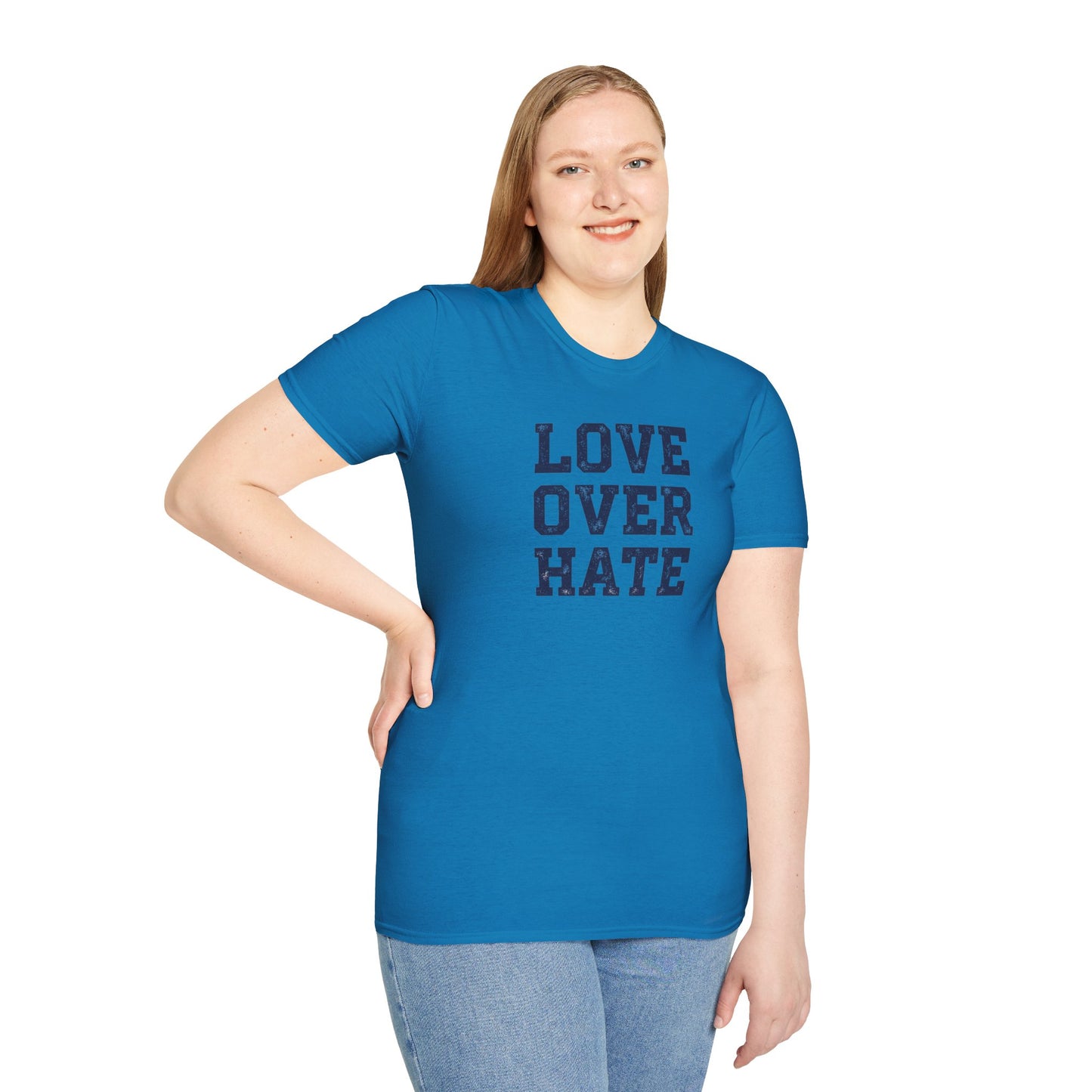 Love Over Hate T-Shirt – Inspirational Christian Shirt, Positive Message Tee, Motivational Faith Apparel