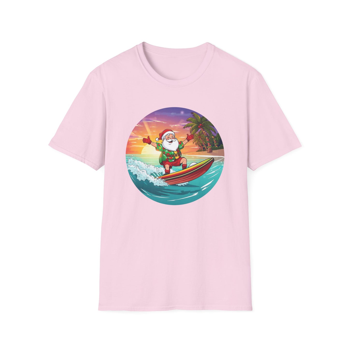 Tropical Surfing Santa Shirt, Family Christmas Shirts, Christmas T Shirt, Holiday Shirt, Cute Xmas Shirt for the family, Holiday Gift