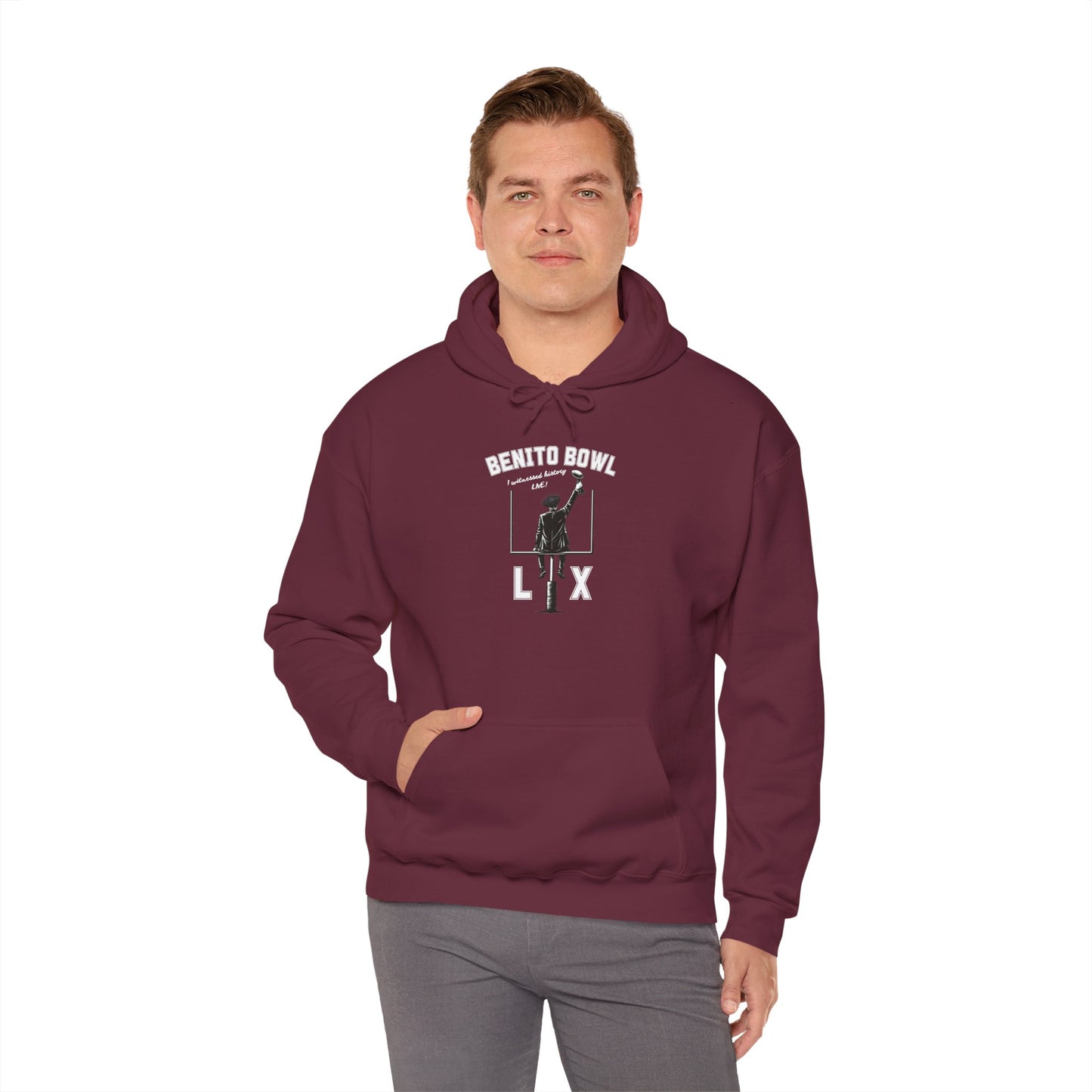 Benito Bowl LX Witnessed History Live Halftime Hoodie, Football Fan Gift, Benito Hoodie, Puerto Rico Boricua Heritage