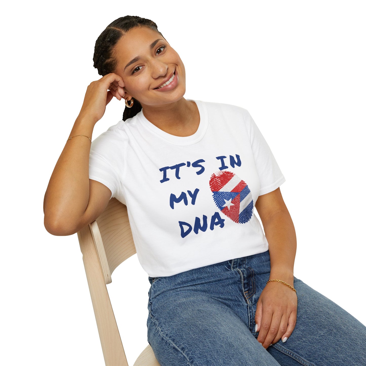 It's In My DNA Cuba-Rican Pride T-Shirt, Graphic Tee for Hispanic Heritage, Cuban - Puerto Rican Heritage, Cuba - Boriqua Pride Tee Gift