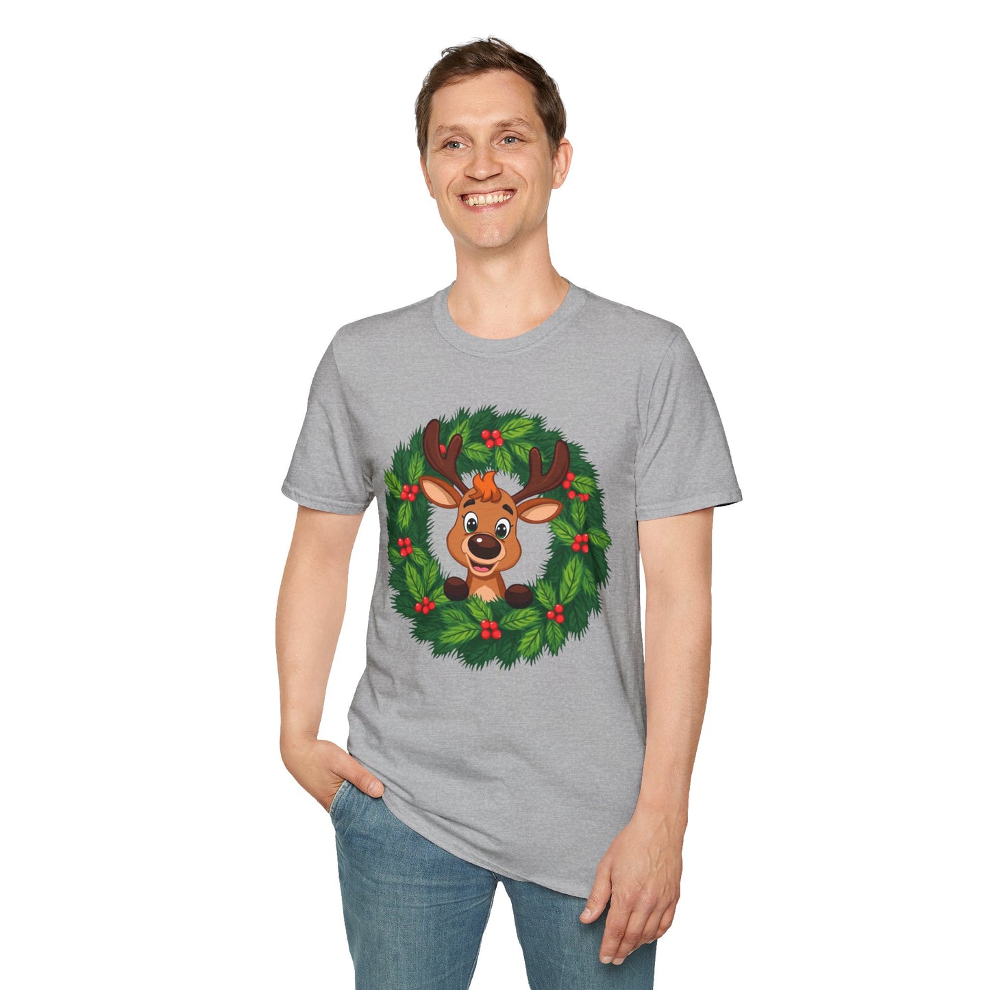 Reindeer in the Wreath Shirt, Family Christmas Shirts, Christmas T Shirt, Holiday Shirt, Cute Xmas Shirt for the family, Holiday Gift