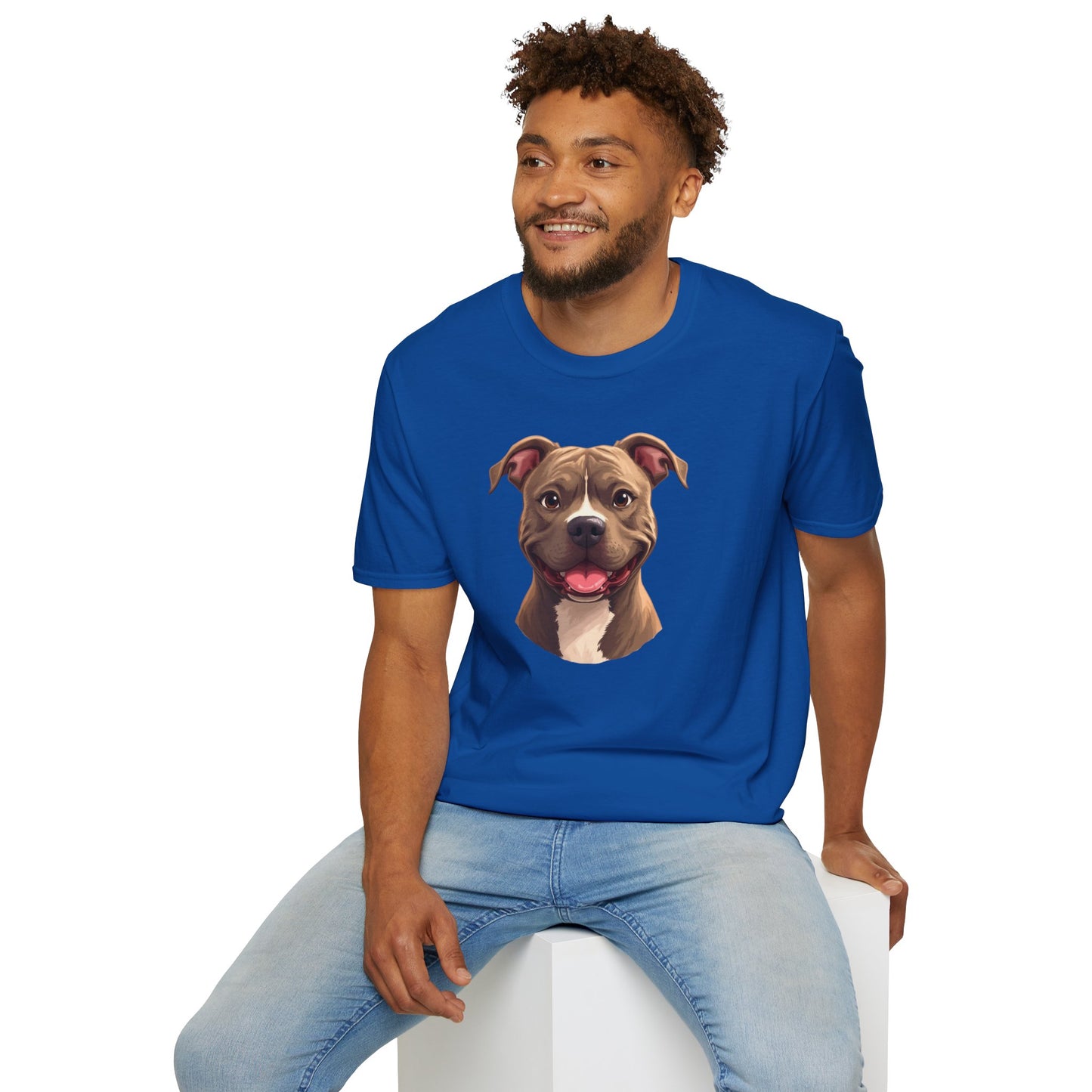 Pit Bull Terrier Dog Portrait Shirt – Pitbull Dog Lover Gift, Cute Dog Mom Tee, Dog Dad Shirt, Pet Breed Apparel
