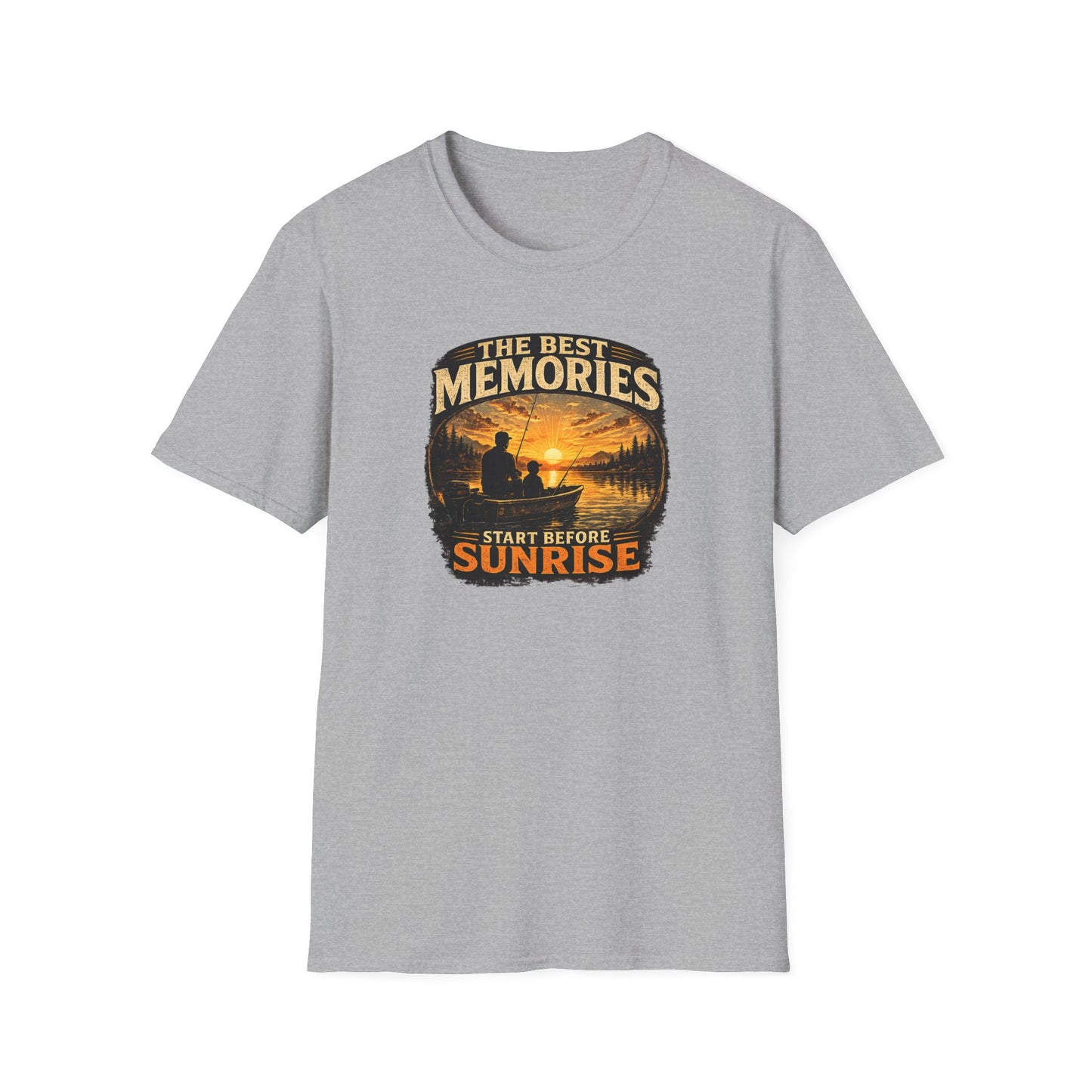 Fishing Shirt for Dad, Best Memories Start Before Sunrise Tee, Fisherman Gift Shirt, Fathers Day Fishing T-Shirt