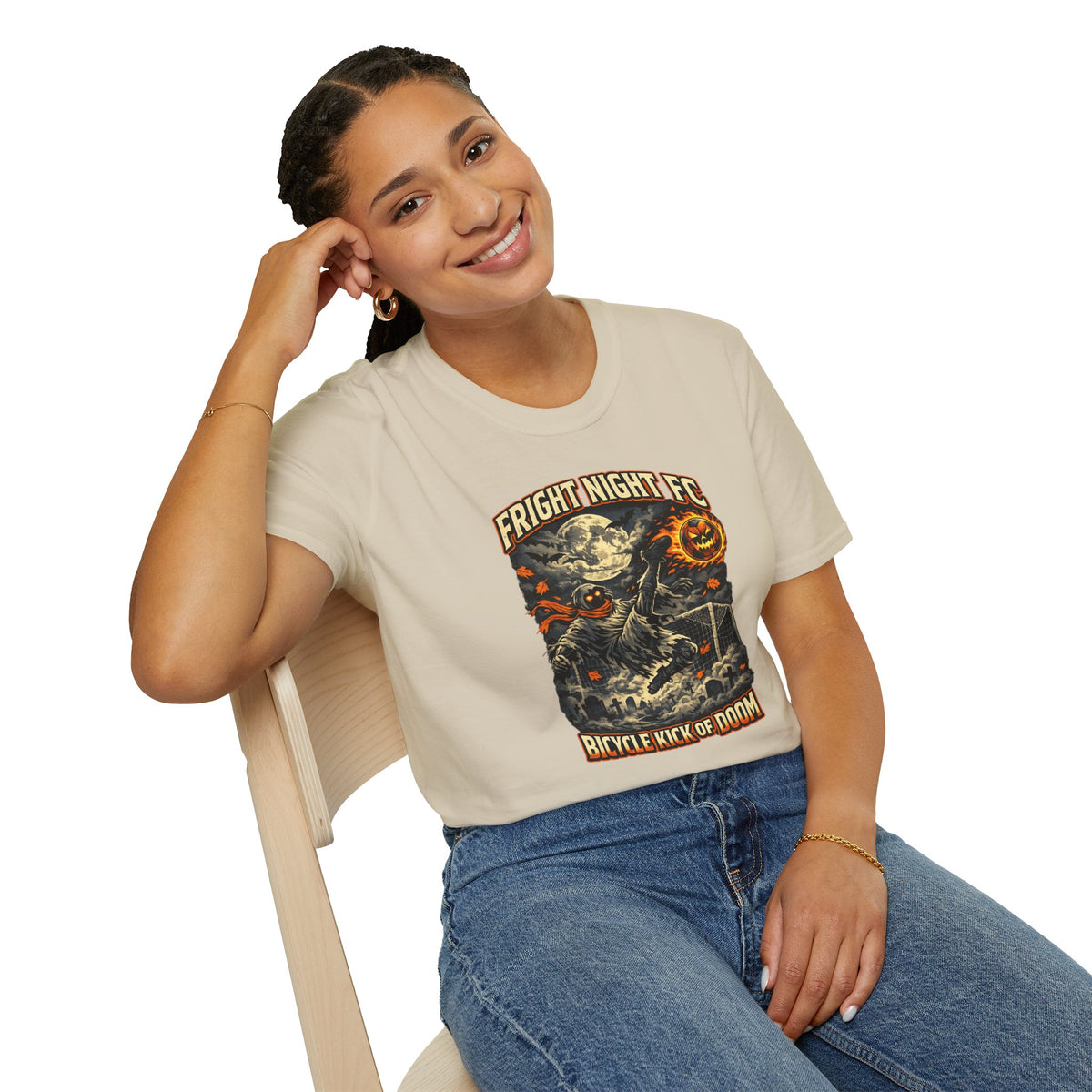 Halloween Soccer Shirt, Fright Night FC Tee, Mummy Soccer T-Shirt, Pumpkin Soccer Ball Shirt, Fall Sports Gift