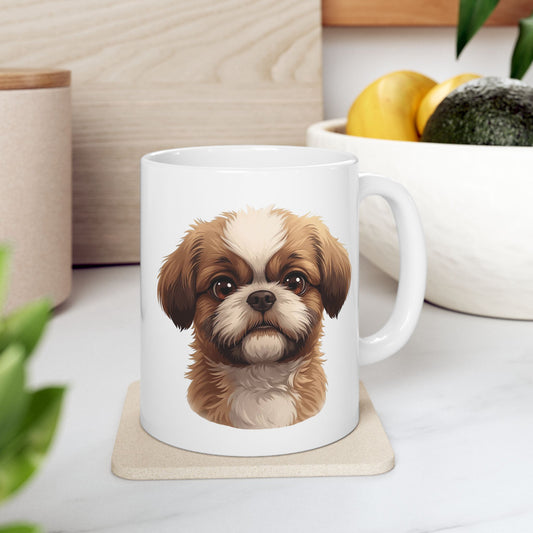 Shih Tzu Coffee Mug, Cute Small Dog Mug, Dog Lover Mug, Pet Parent Gift, Shih Tzu Mom Dad Cup 11oz or 15oz, Dog Lover Gift