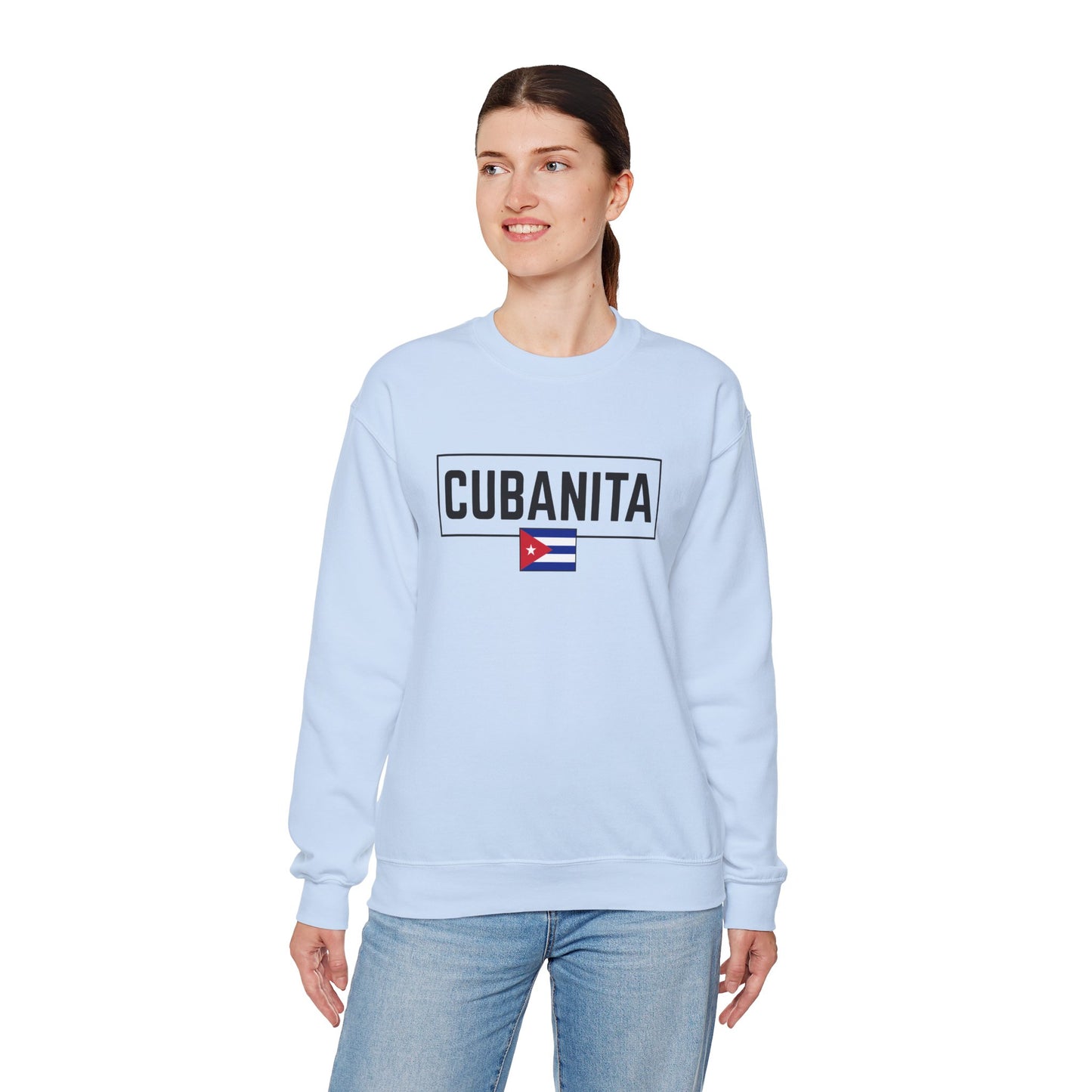 CUBANITA Sweatshirt – Cuban Flag Sweatshirt for Women, Latino Pride Sweatshirt, Cuba Heritage Top, Cuban Culture Graphic Sweatshirt