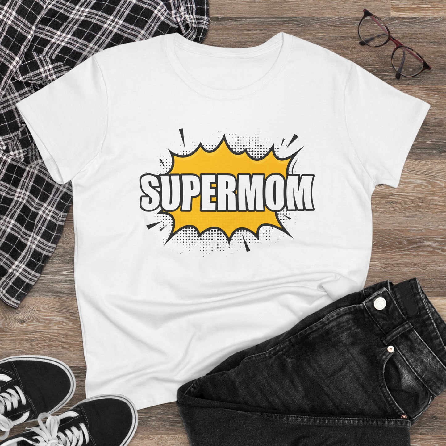 Supermom T-Shirt, Gift for Mom, Cute Summer Top, Mother's Day Gift, Family Gatherings, Casual Wear, Mom's Birthday, Supermom