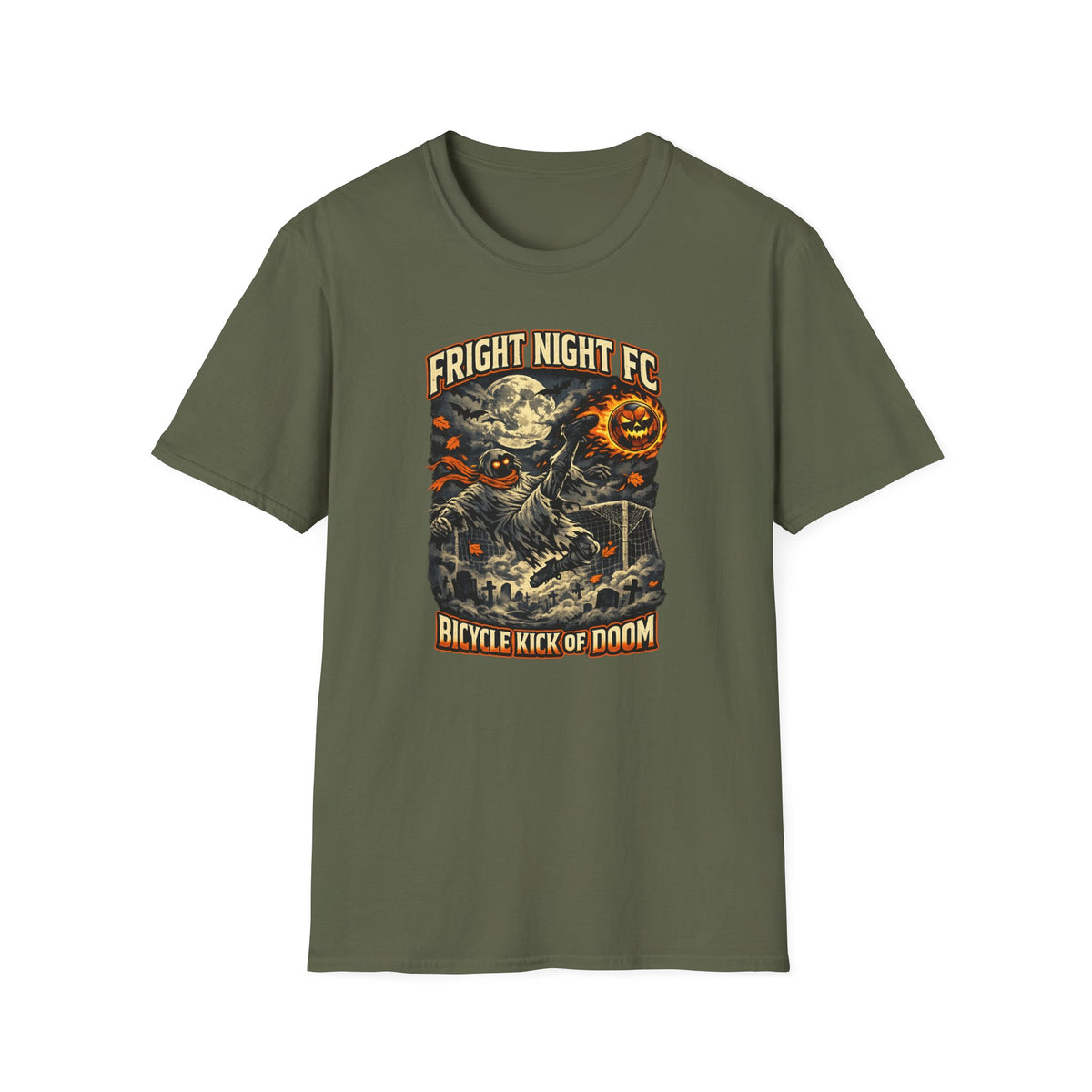 Halloween Soccer Shirt, Fright Night FC Tee, Mummy Soccer T-Shirt, Pumpkin Soccer Ball Shirt, Fall Sports Gift