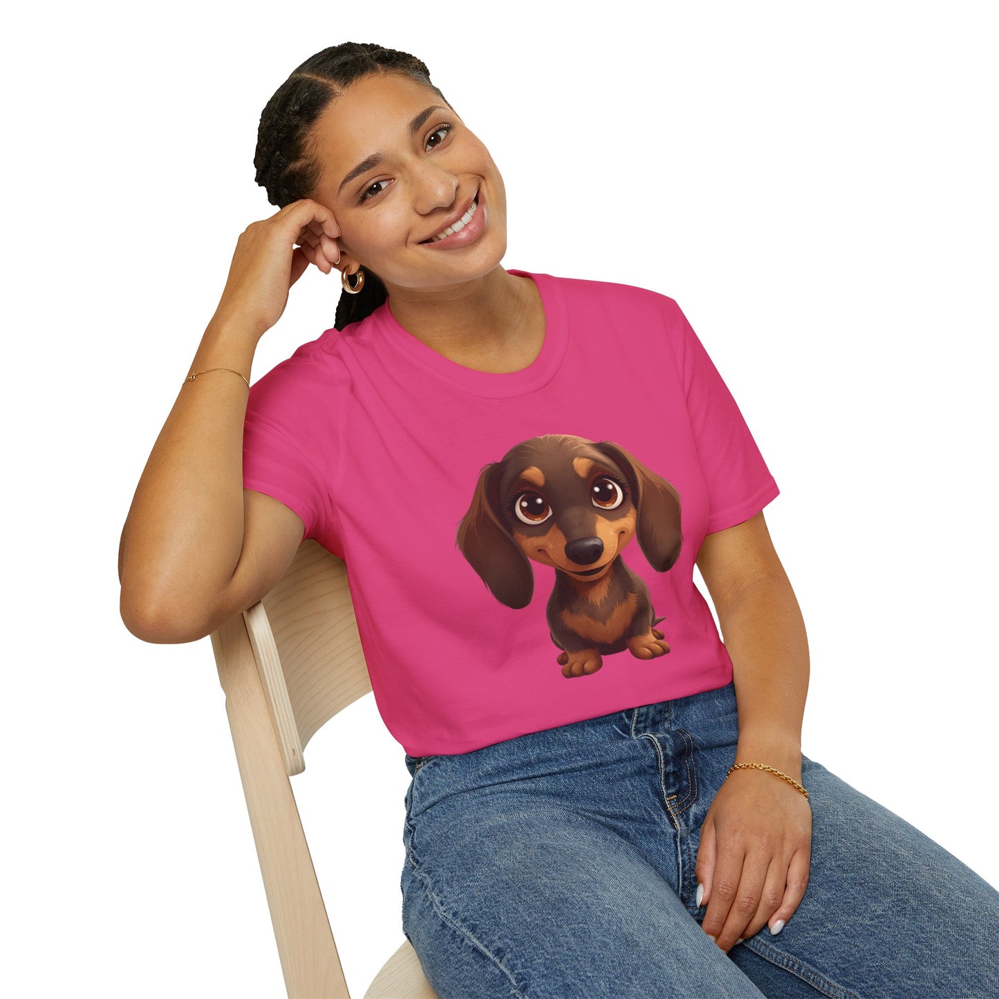 Dachshund Dog Portrait Shirt – Wiener Dog Lover Gift, Cute Dog Mom Tee, Dog Dad Shirt, Pet Breed Apparel