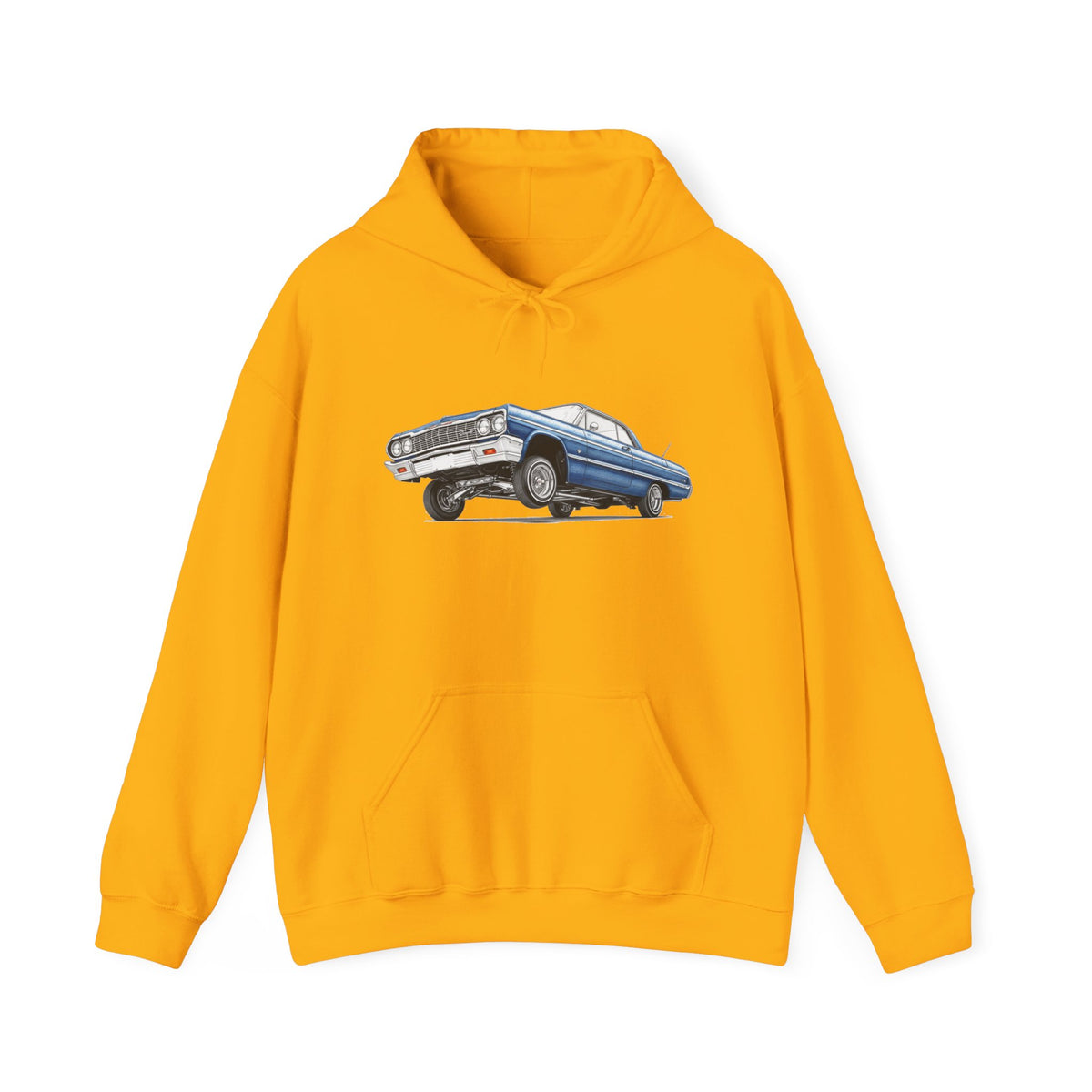Classic Car Hoodie, Lowrider Car Hoodie, Blue Vintage Car Sweatshirt, Car Enthusiast Gift, Unisex Automotive Hoodie