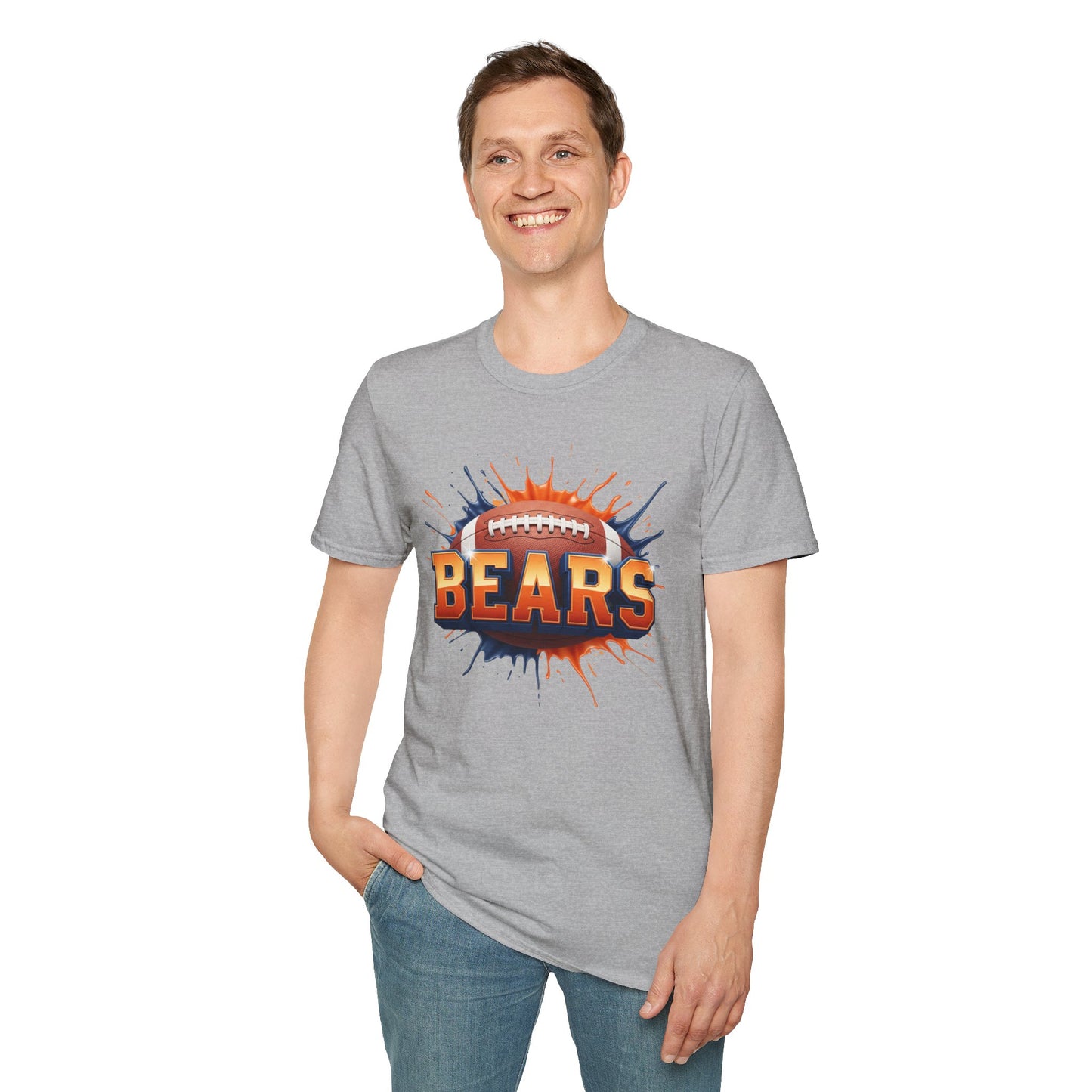 Chicago Football Unisex T-Shirt, Chicago Team Tee, Football Gift for Chicago Fans, Game Day Shirt, Sports Fan Apparel, Football Tee