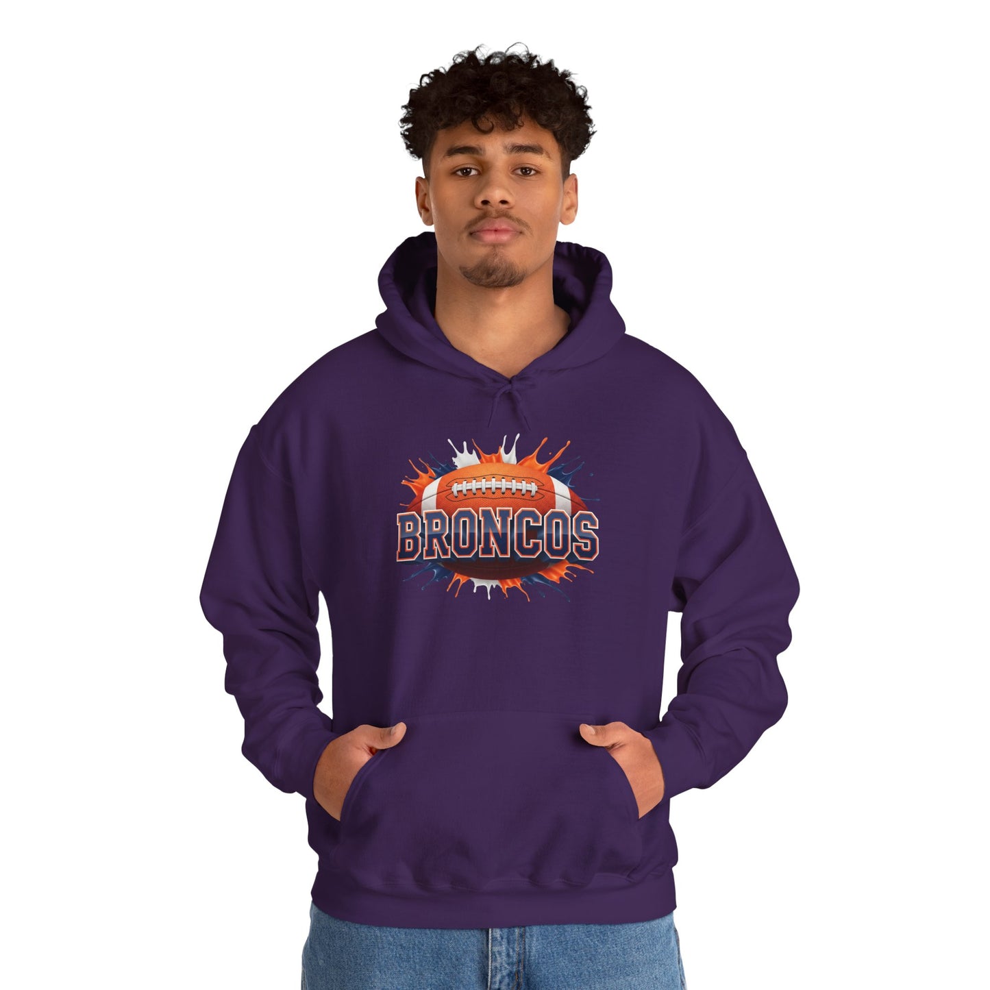 Denver Football Hoodie, Denver Team Hoodie, Football Gift for Denver Fans, Game Day Sports Fan Apparel, Football Fan Gift