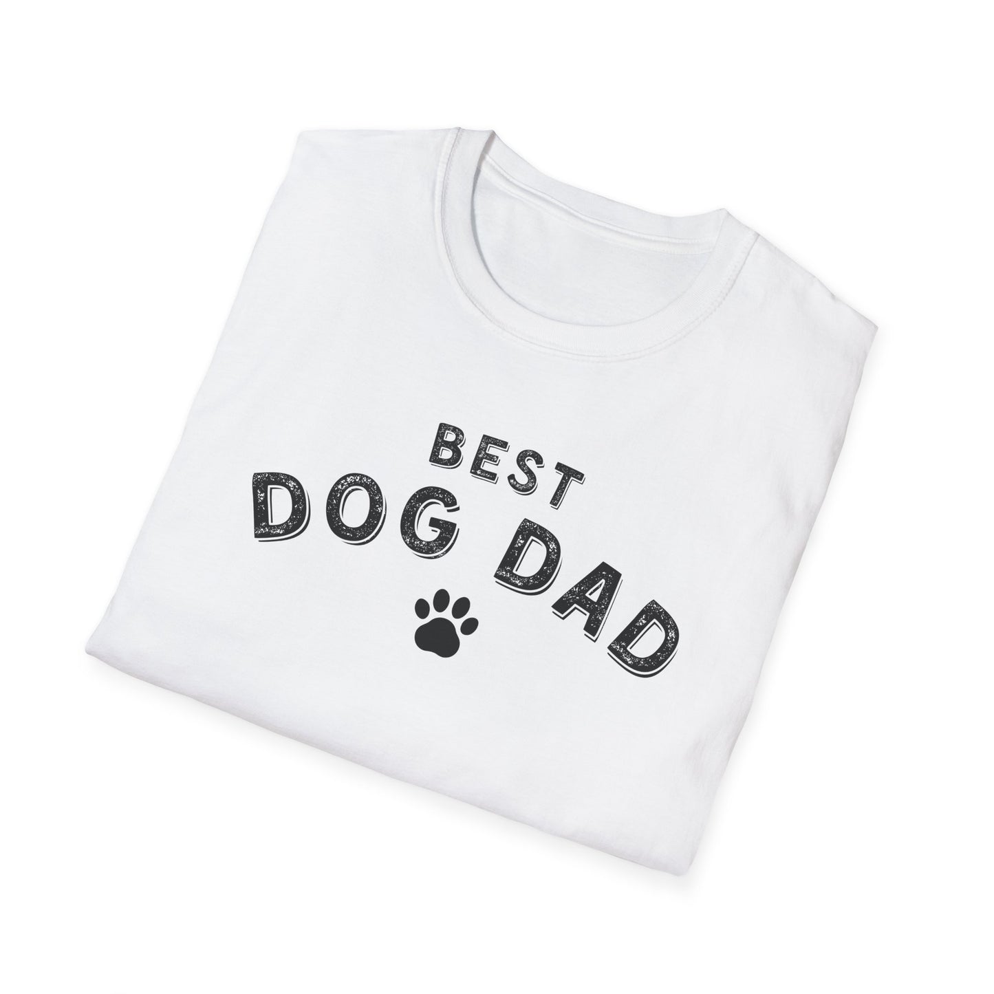 Best Dog Dad T-Shirt – Funny Dog Lover Shirt for Men, Paw Print Pet Dad Tee, Dog Father Gift