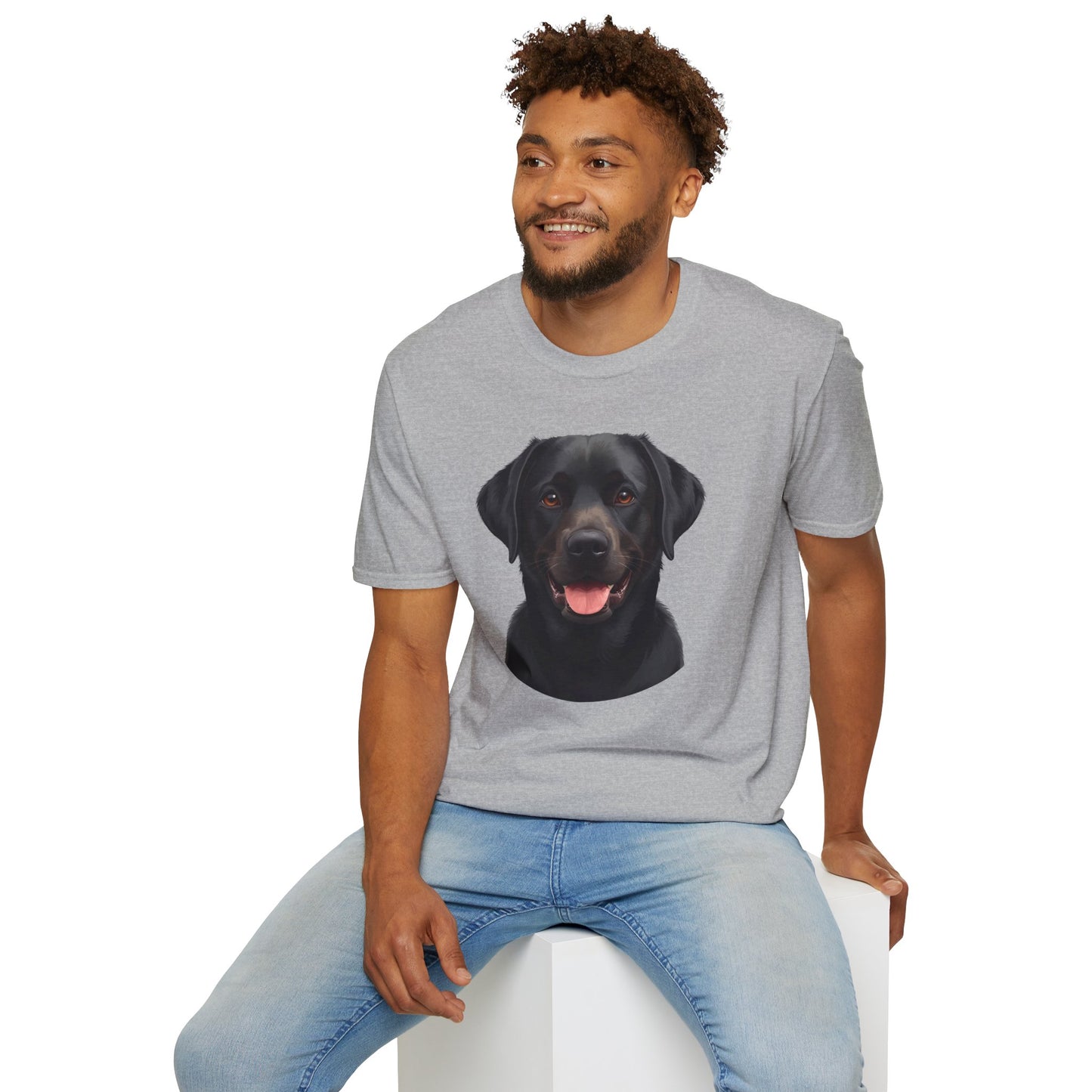 Labrador Retriever Dog Portrait Shirt – Black Lab Dog Lover Gift, Cute Dog Mom Tee, Dog Dad Shirt, Pet Breed Apparel