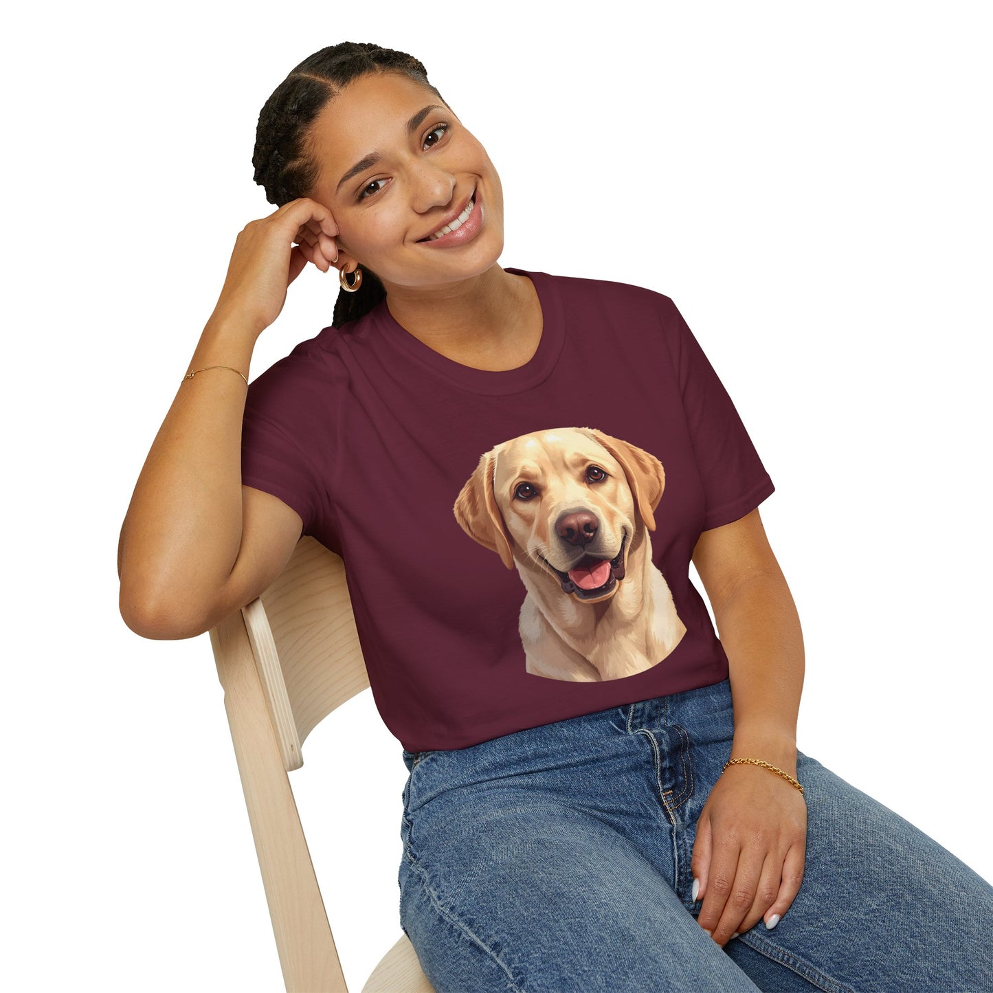 Labrador Retriever Dog Portrait Shirt – Lab Dog Lover Gift, Cute Dog Mom Tee, Dog Dad Shirt, Pet Breed Apparel