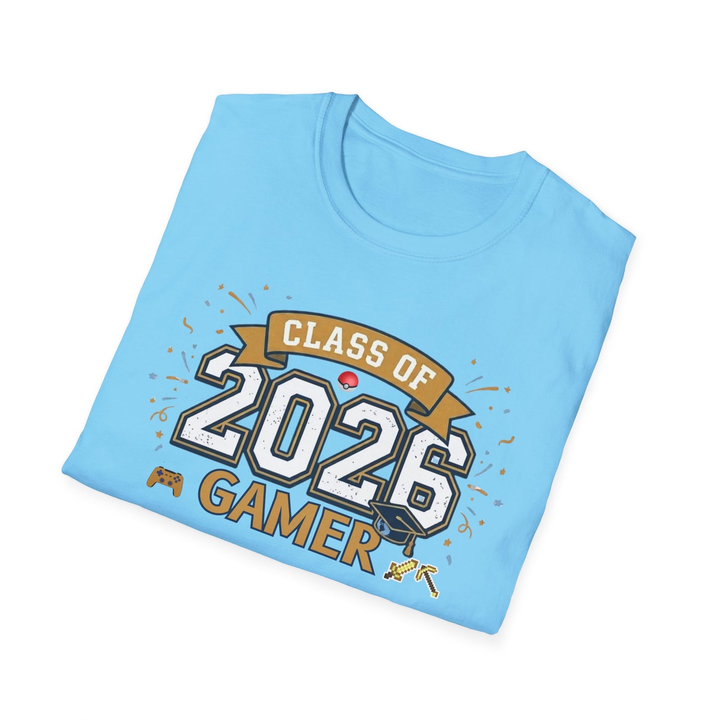 Class of 2026 Gamer T-Shirt – Graduation Gift for Gamers, Senior 2026 Shirt, Video Game Grad Tee, High School or College