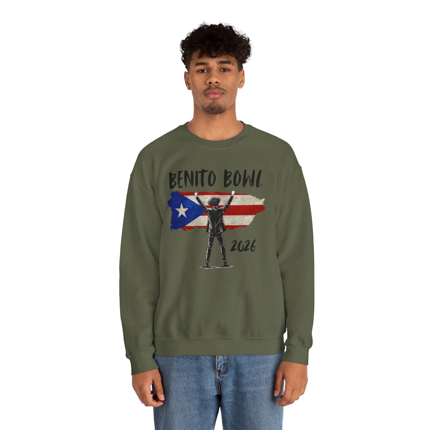 Benito Bowl 2026 PR Flag Sweatshirt, Benito Bowl, Football Fan Gift, Puerto Rico Boricua Heritage Culture Pride sweatshirt