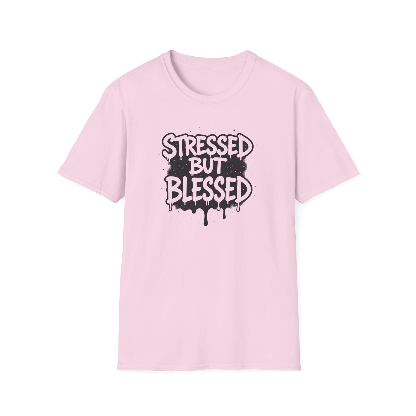 Stressed But Blessed T-Shirt – Inspirational Christian Quote Tee, Faith Graphic Shirt for Everyday Motivation