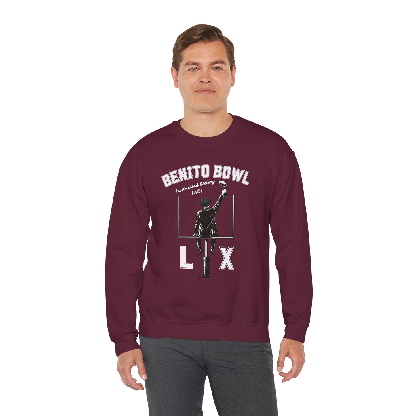 Benito Bowl LX Witnessed History Live Halftime Sweatshirt, Football Fan Gift, Benito Sweatshirt, Puerto Rico Boricua Heritage