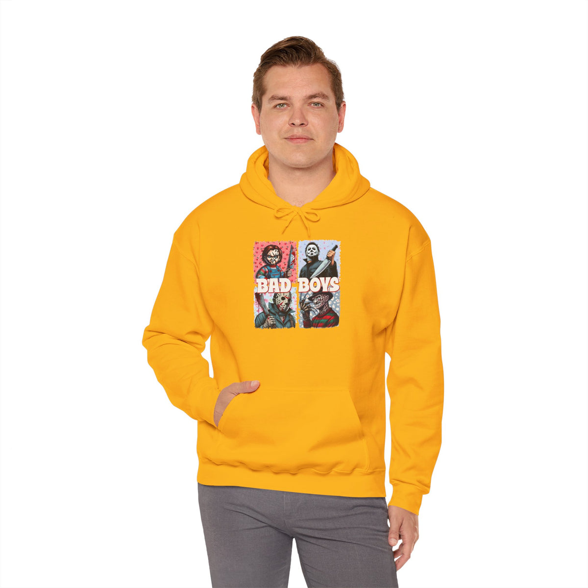 Horror Movie Villains Halloween Bad Boys Unisex Hoodie, Scary Movie Pullover, Horror Movie Sweatshirt, Halloween Costume Hoodie