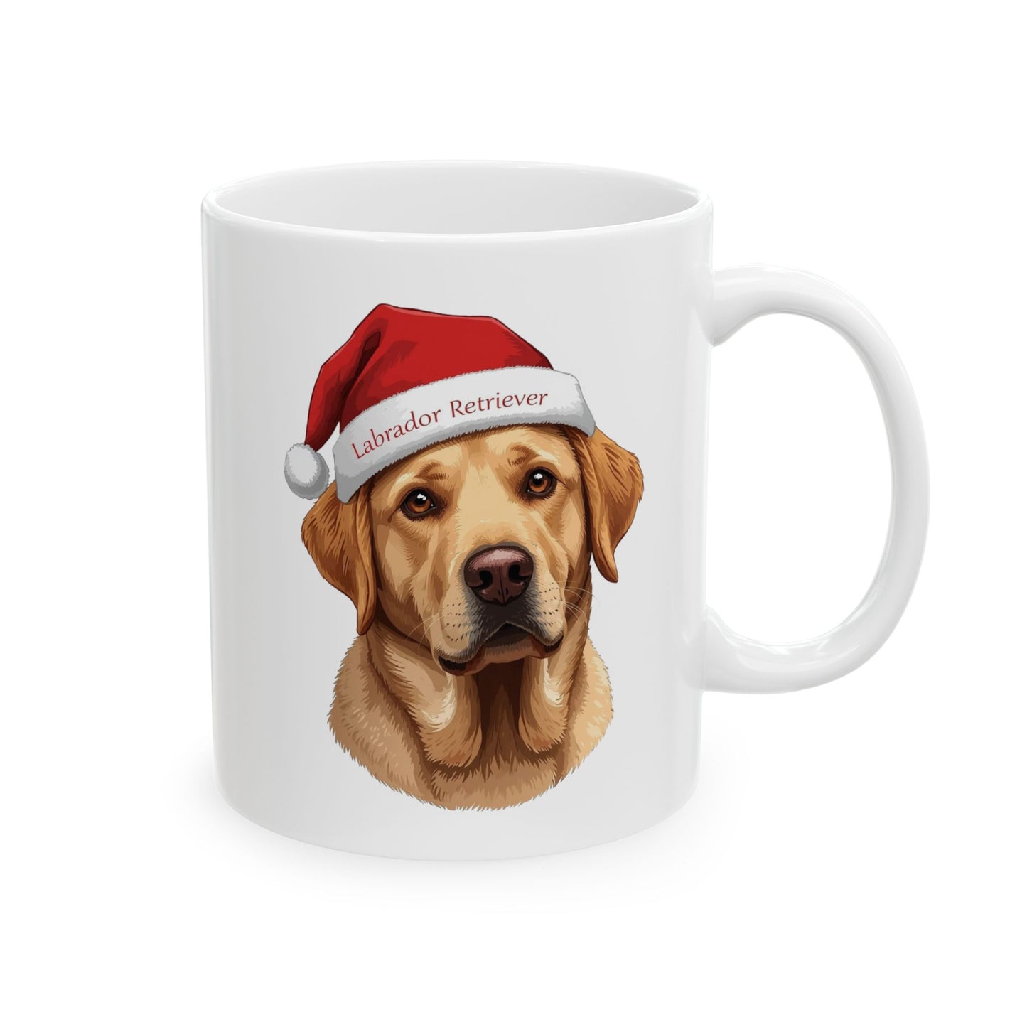 Labrador Retriever Holiday Portrait Mug – Cute Holiday Coffee Cup, Festive Labrador Retriever Dog Ceramic Mug, Christmas Gift Idea (11oz/15oz)