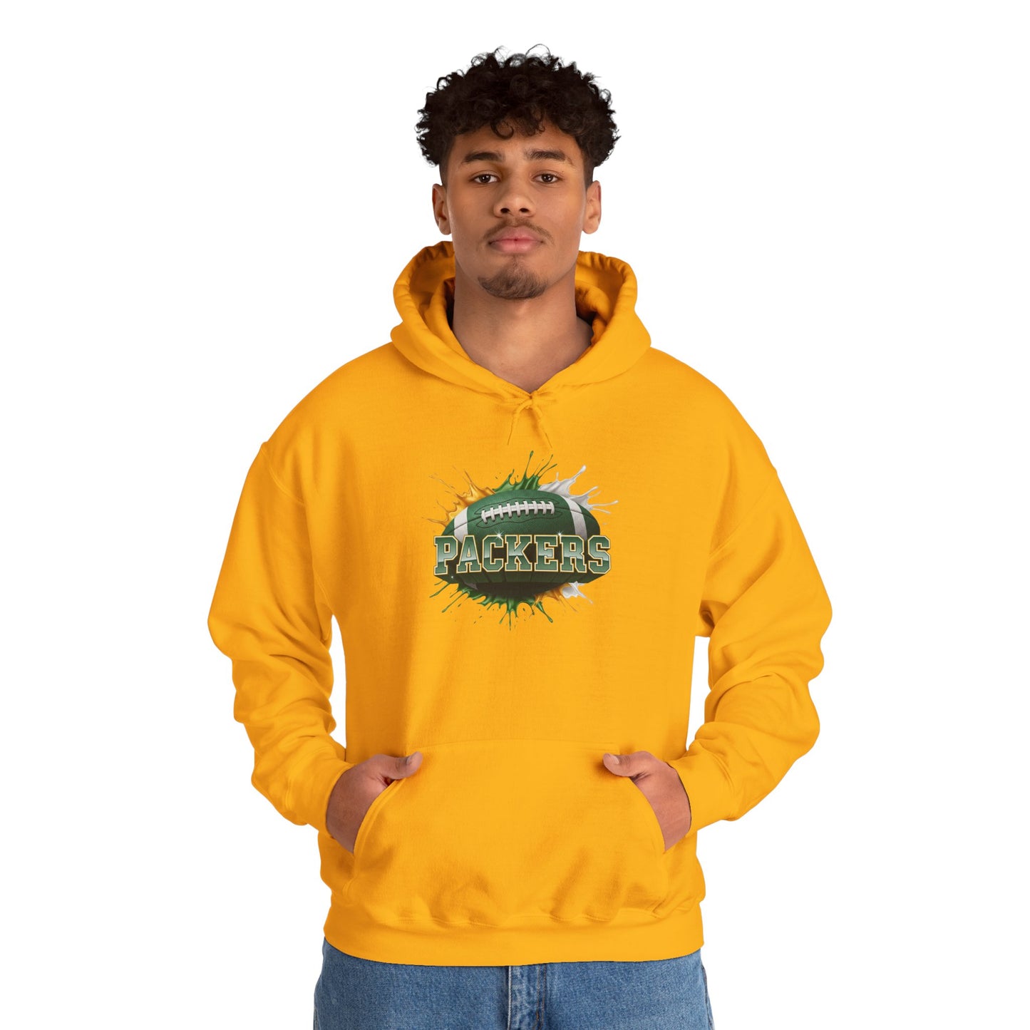 Green Bay Football Hoodie, Green Bay Team Hoodie, Football Gift for Green Bay Fans, Game Day Sports Fan Apparel, Football Fan Gift