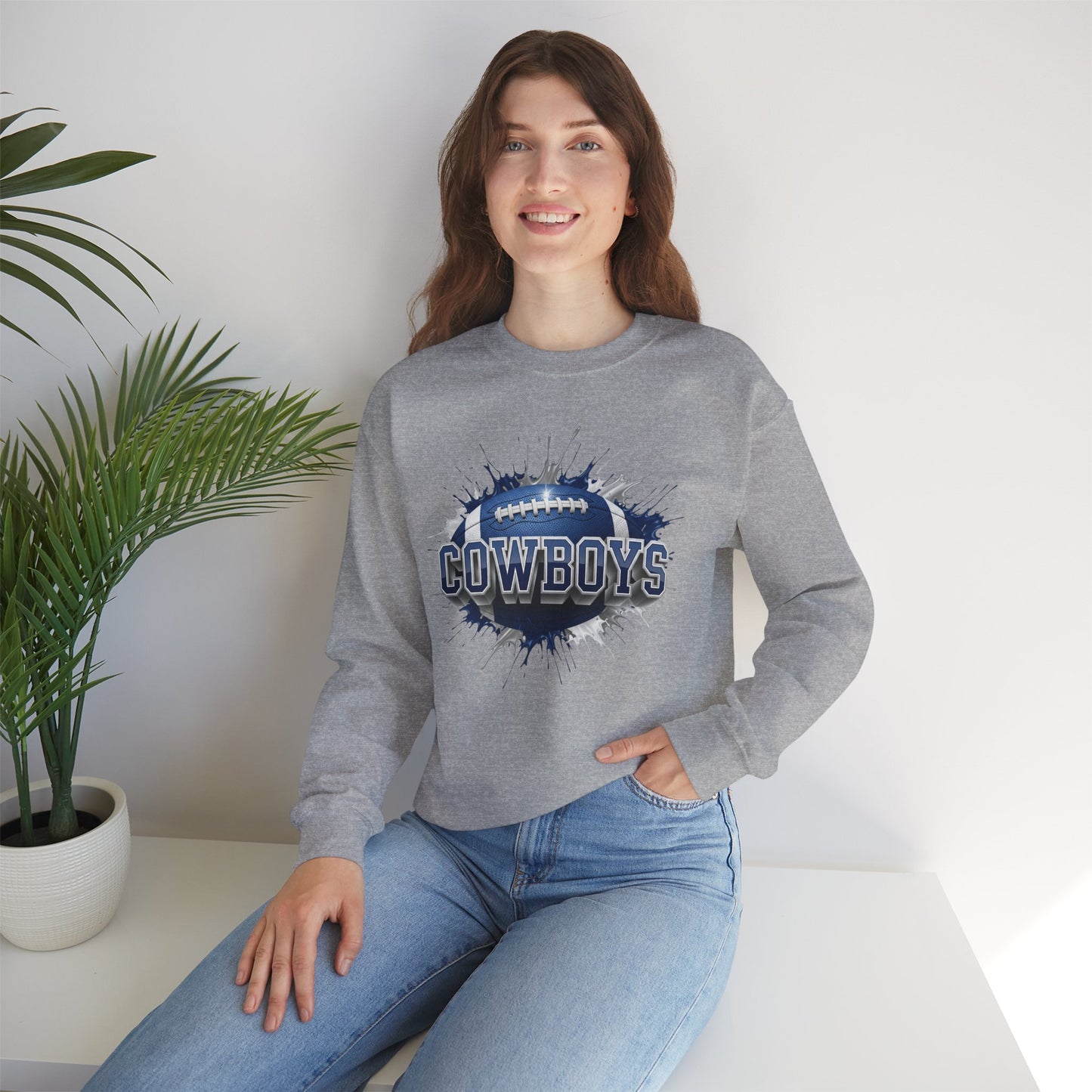 Dallas Football Sweatshirt, Dallas Team Sweatshirt, Football Gift for Dallas Fans, Game Day Sports Fan Football Apparel
