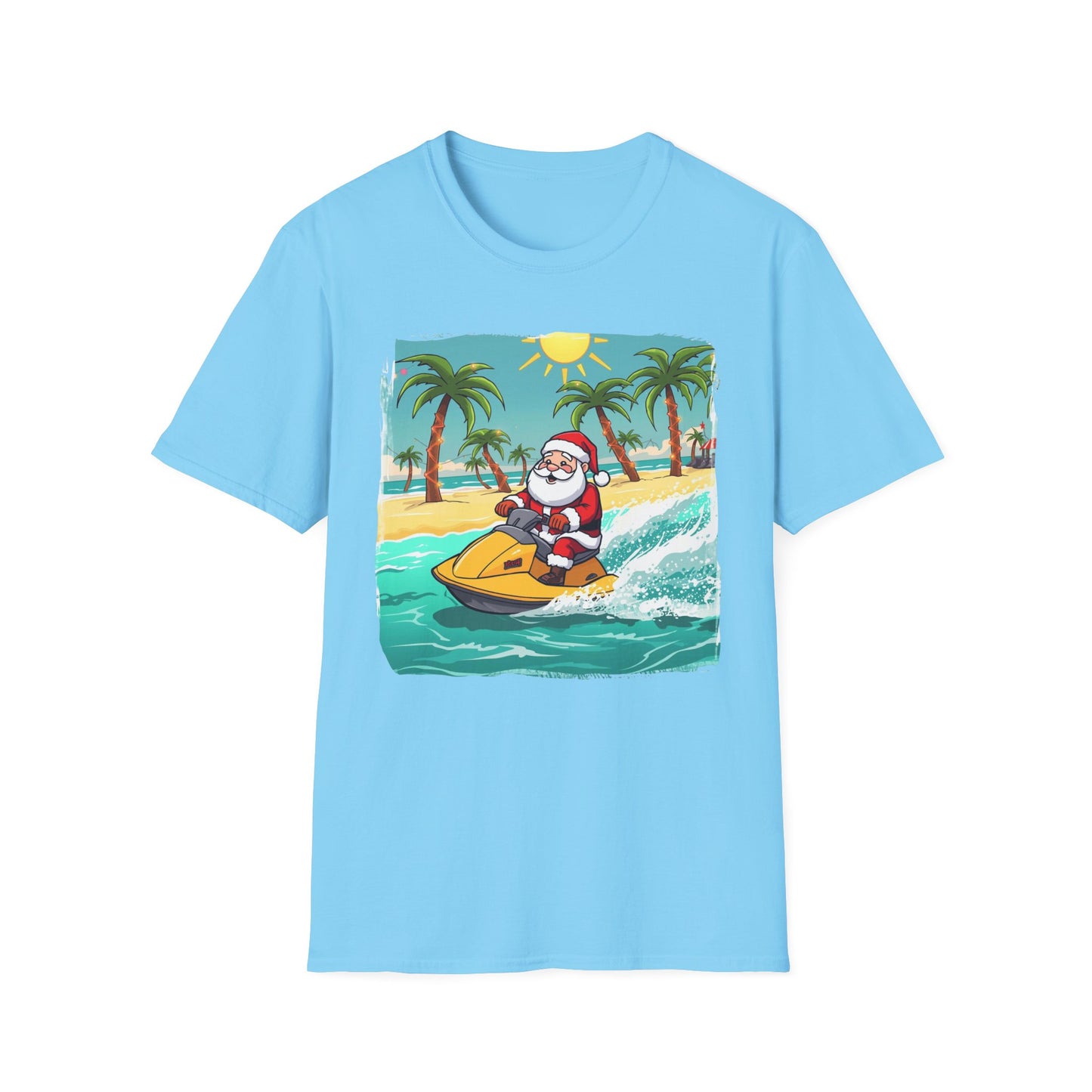 Tropical Santa on a Wave runner Shirt, Family Christmas Shirts, Christmas T Shirt, Holiday Shirt, Cute Xmas Shirt for the family, Holiday Gift