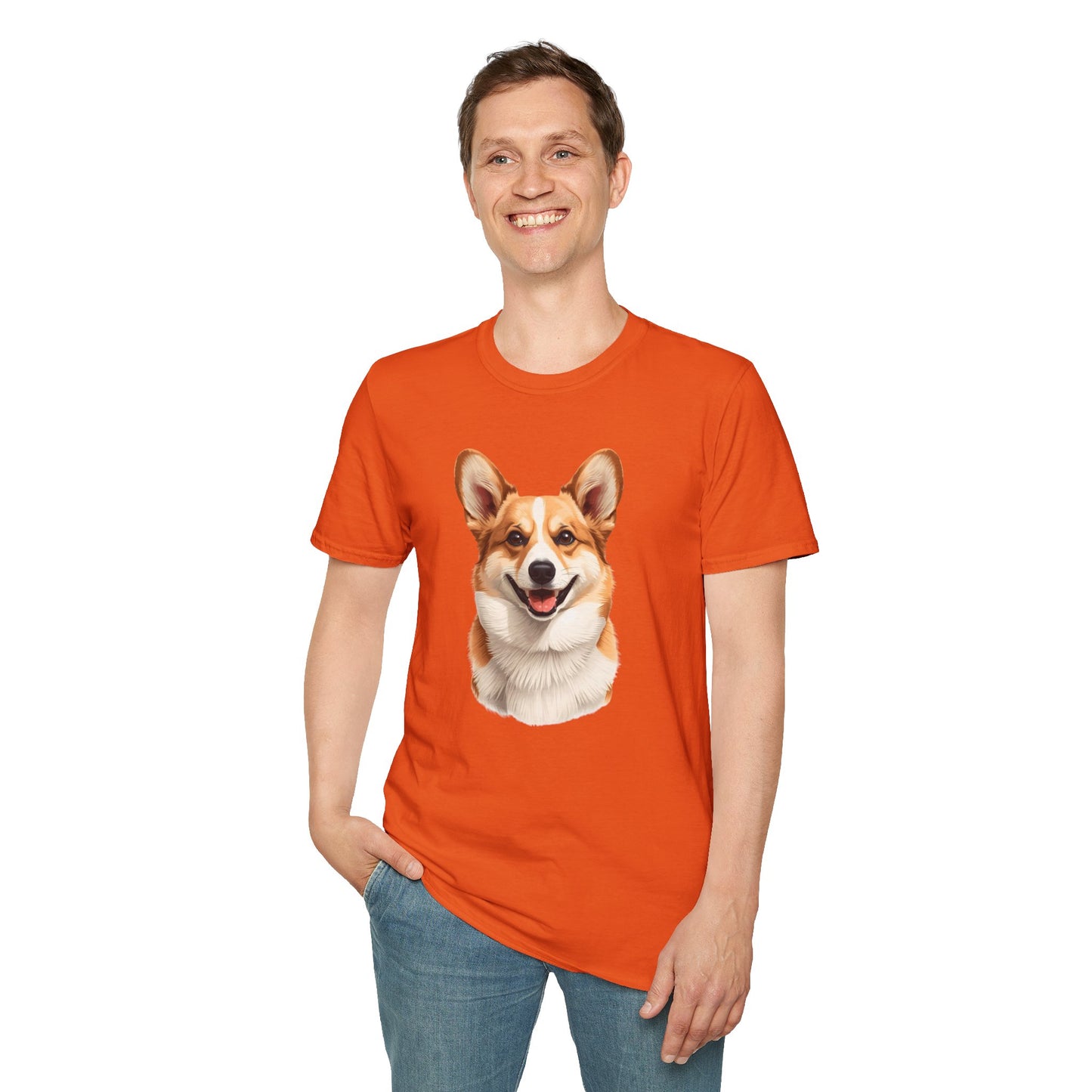 Corgi Dog Portrait Shirt – Corgi Dog Lover Gift, Cute Dog Mom Tee, Dog Dad Shirt, Pet Breed Apparel